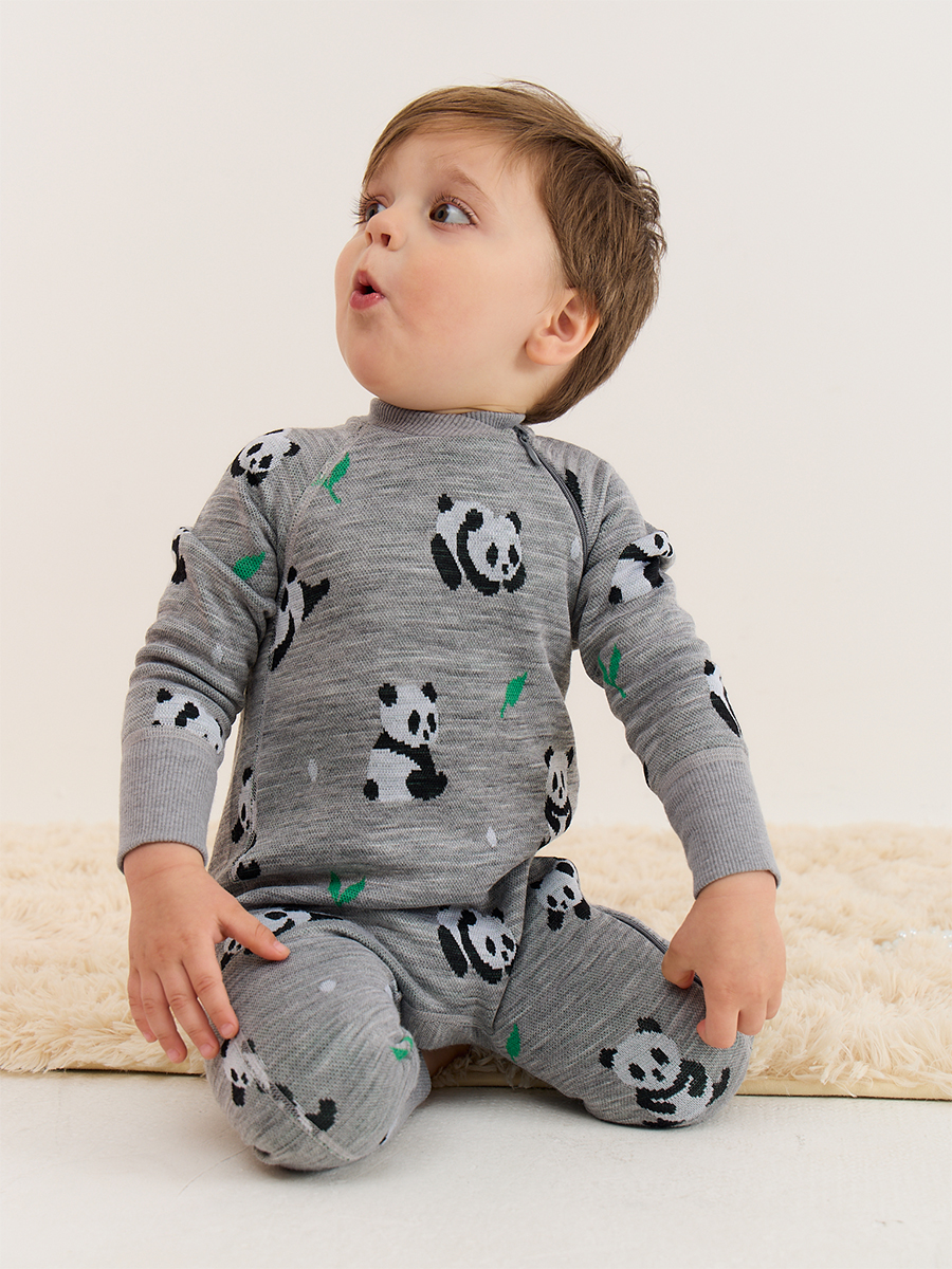 Термокомбинезон Dr. Wool DWWNB16/панды - фото 11