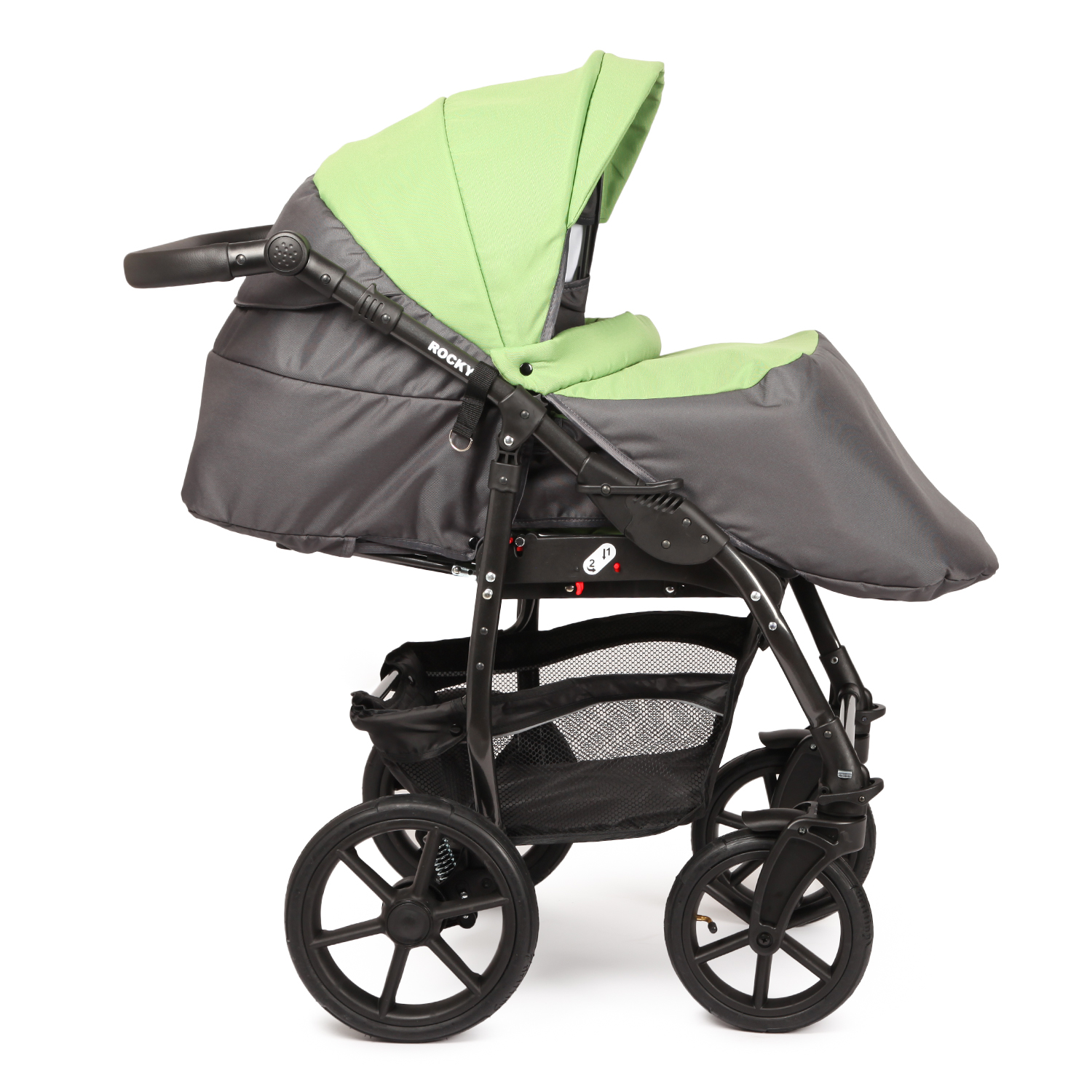 Коляска 2в1 Babyton Rocky Grey-Green - фото 5