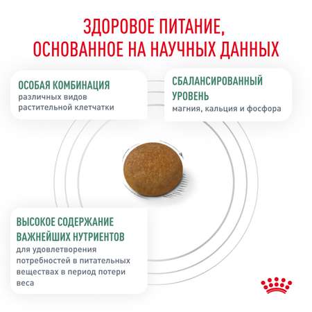 Корм для собак Royal Canin 1.5кг полнорационный для взрослых собак мелких пород для снижения веса