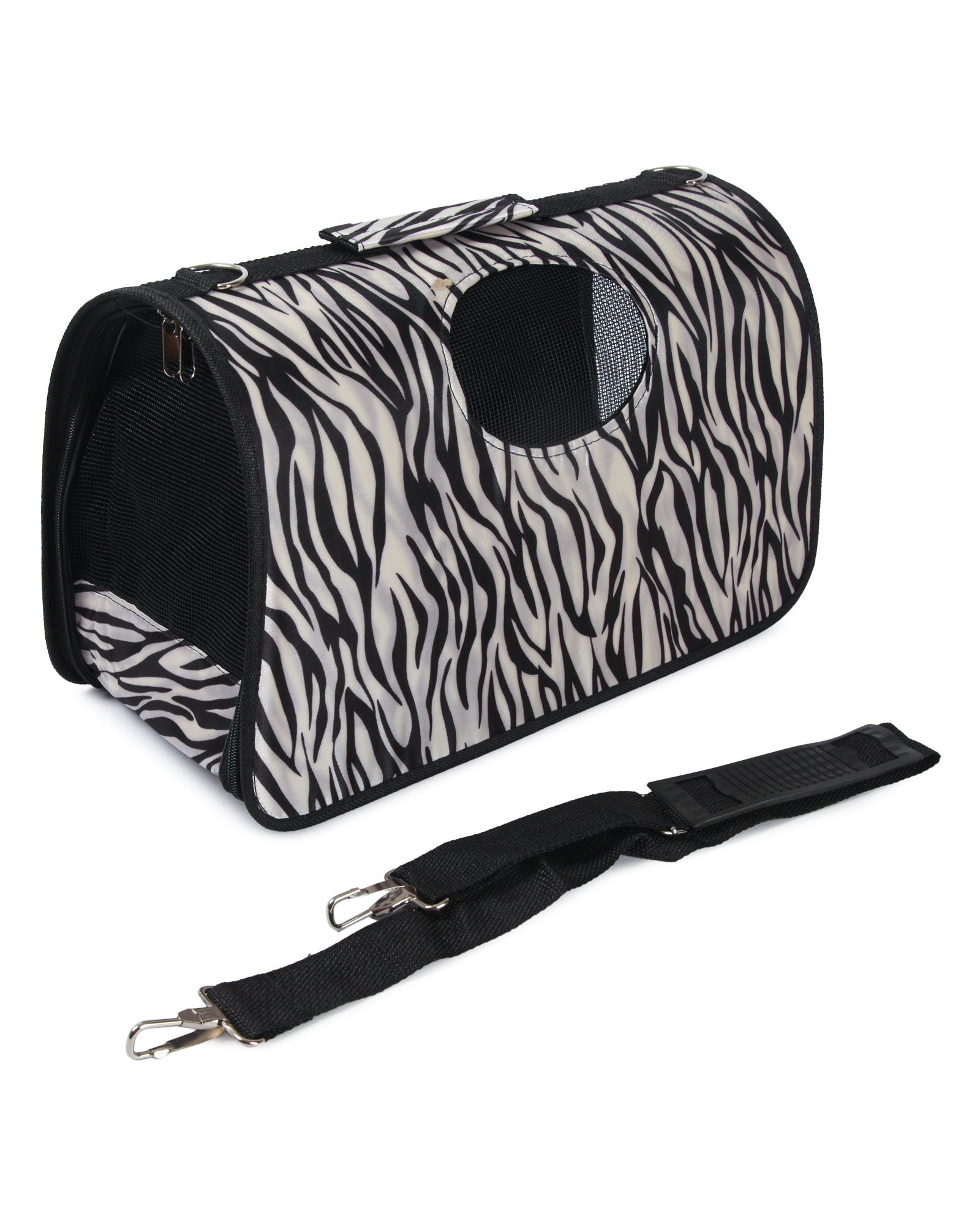 Переноска для непродуктивных животных Barbaks Зебра S 44*22*26см - фото 3