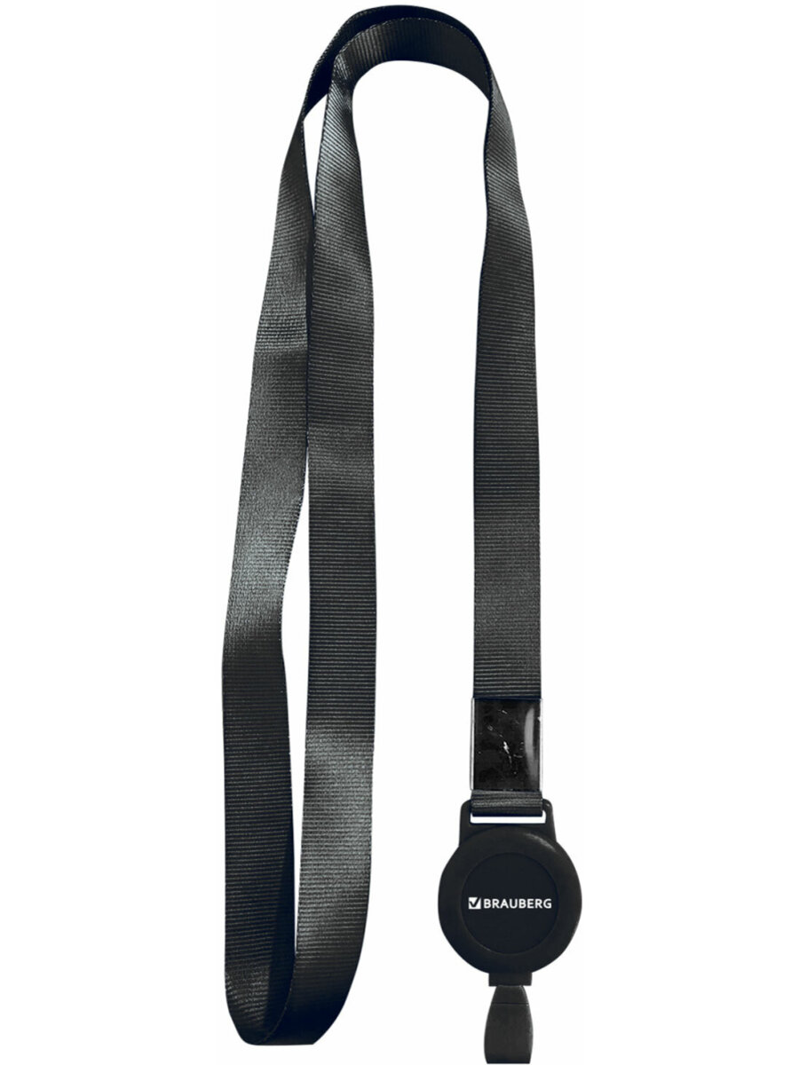 Держатель для бейджа Brauberg черный - фото 2