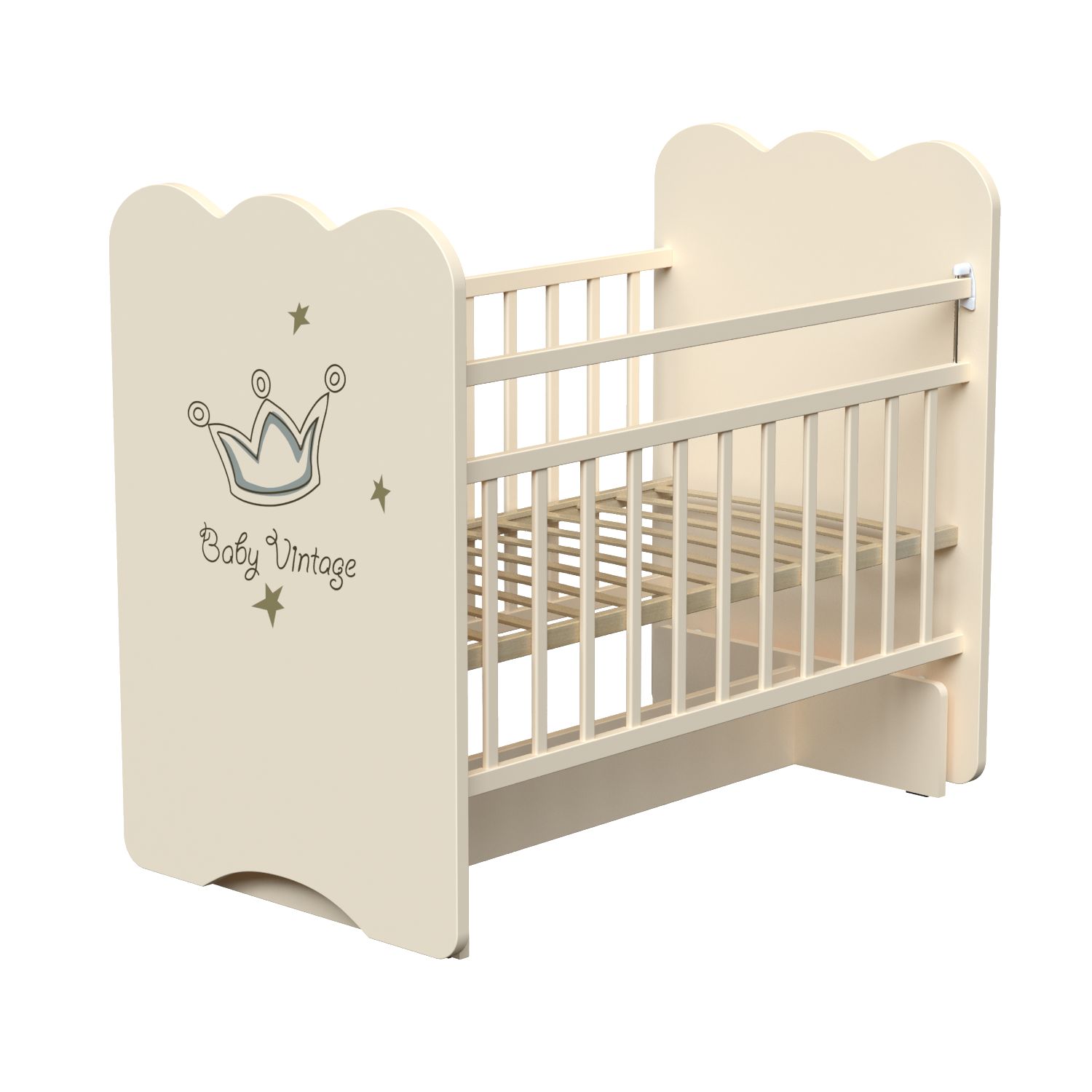 Изображение товара Детская кроватка ВДК поперечный маятник слоновая кость 120х60 см