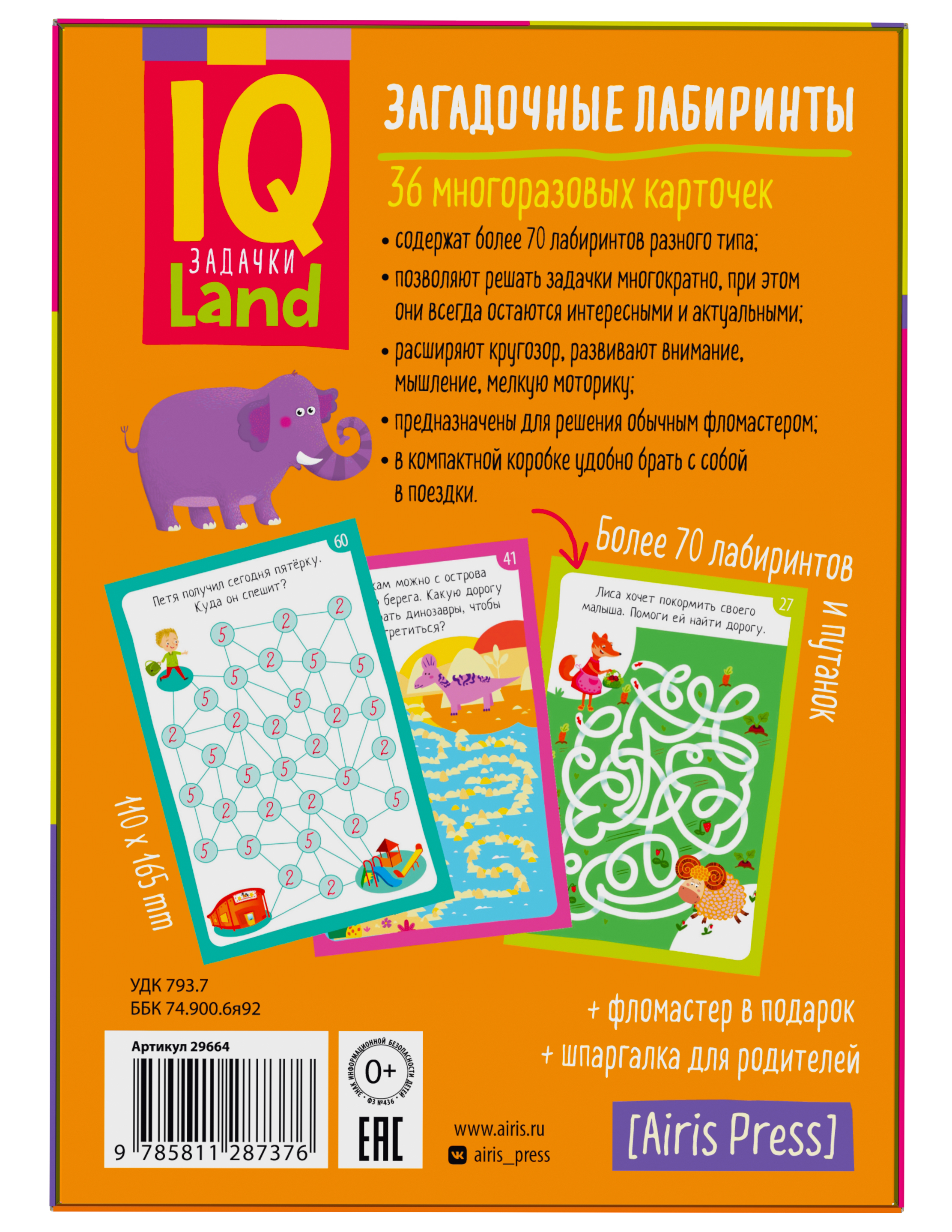 IQ карточки АЙРИС-пресс Многоразовые с маркером 5+ Загадочные лабиринты - фото 10