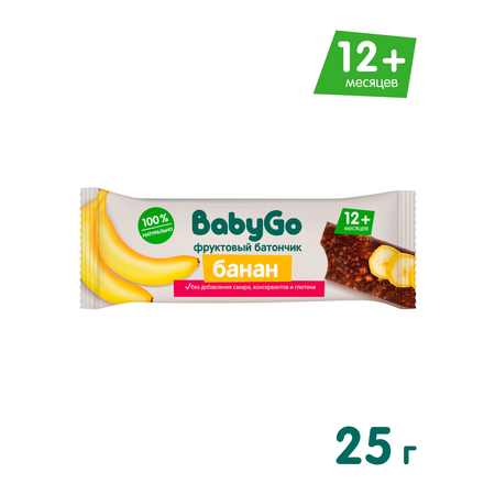 Батончик фруктовый BabyGo банановый 25г с 12месяцев