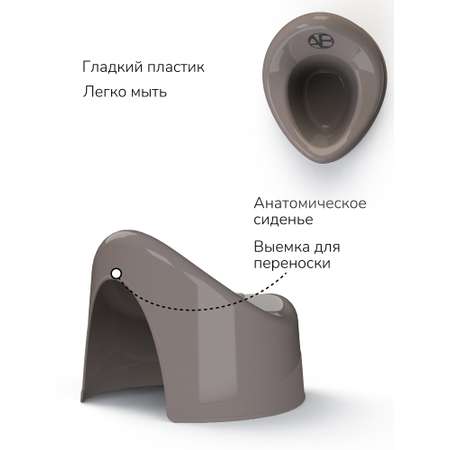 Горшок Amarobaby Fort серый