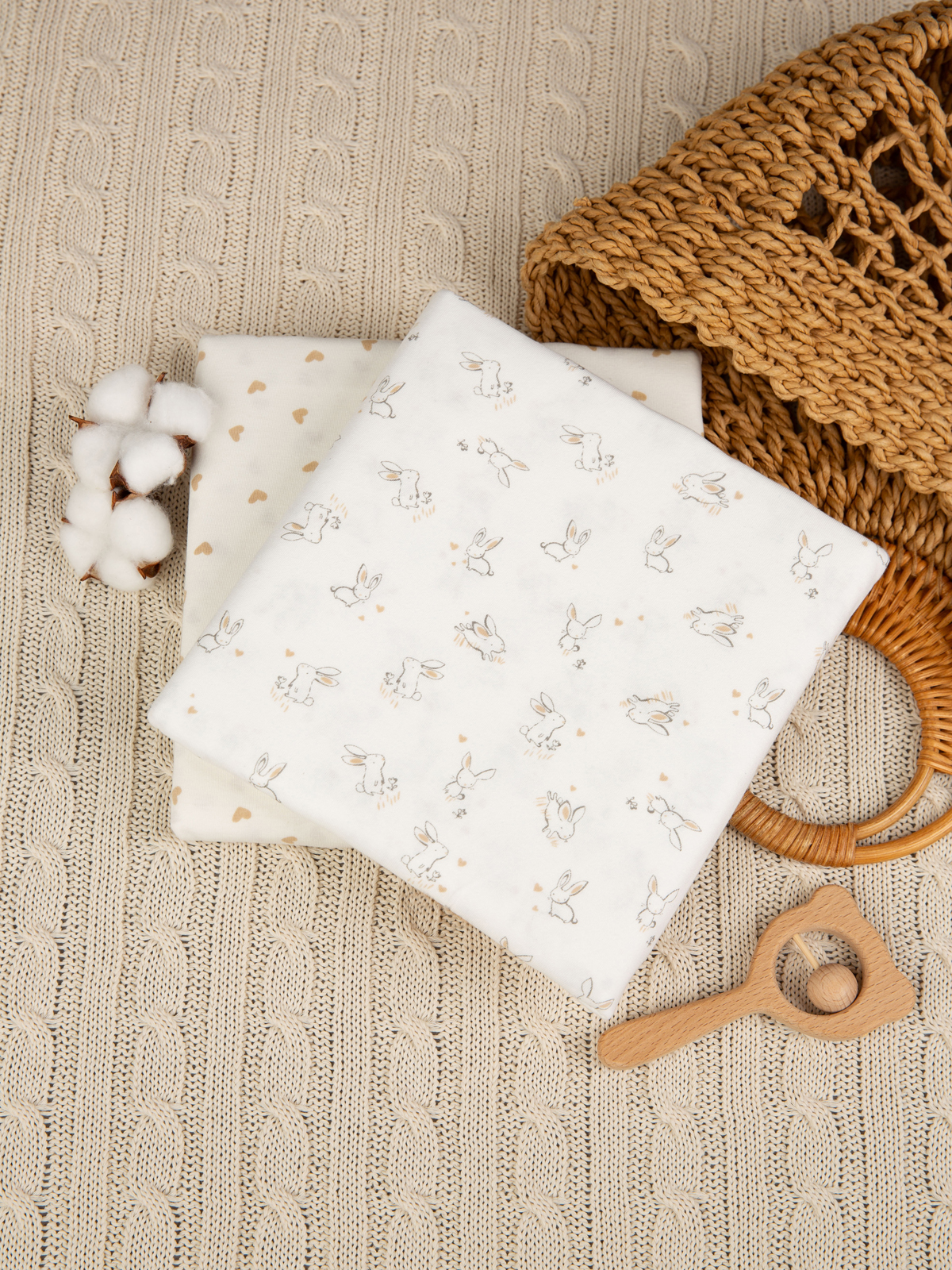 Пелёнка inlovery трикотаж 90х120 см 2 шт. - фото 15