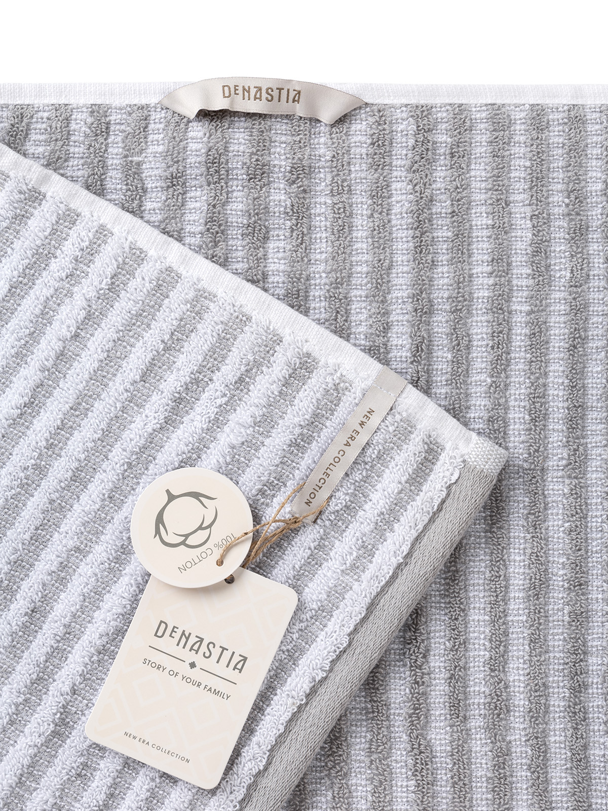 Полотенце DeNASTIA Motive полоски 70 x 140 см - фото 3