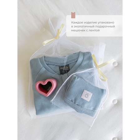 Пелёнка Mjolk Leopard Звёзды Baby Blue трикотаж 80х80 см 3 шт.