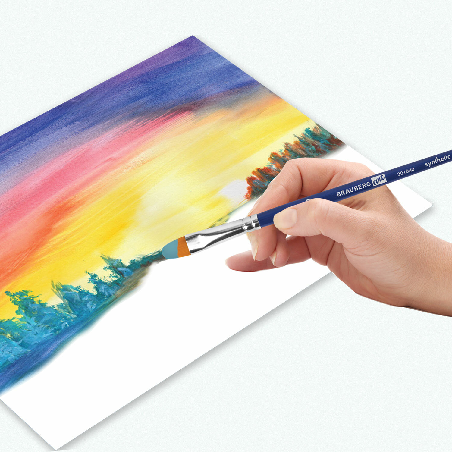 Кисть Brauberg 3 шт. (синтетика) - фото 3