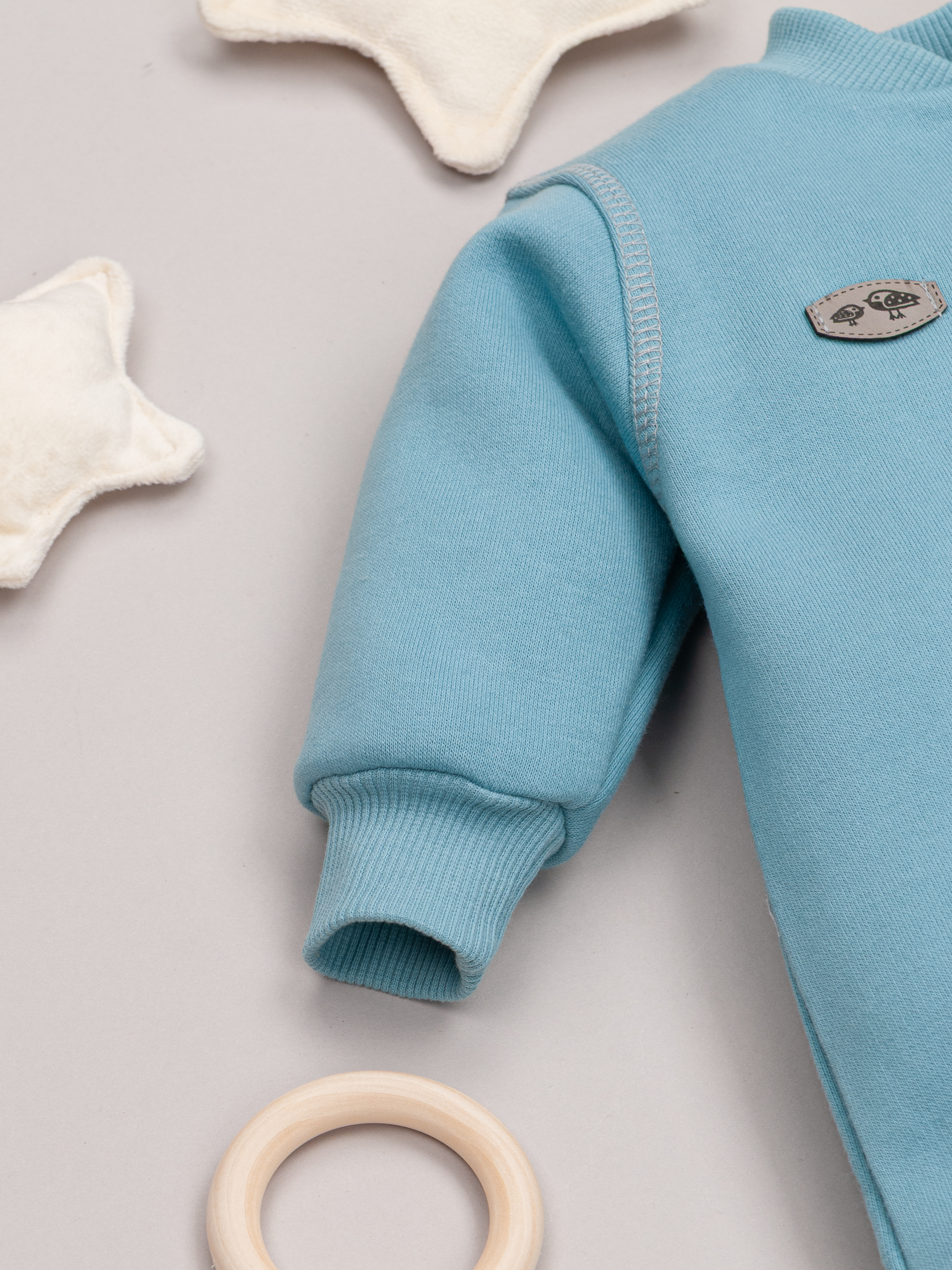 Комбинезон ТРИЯ 1164 футер 3-х нитка голубая вода - фото 4