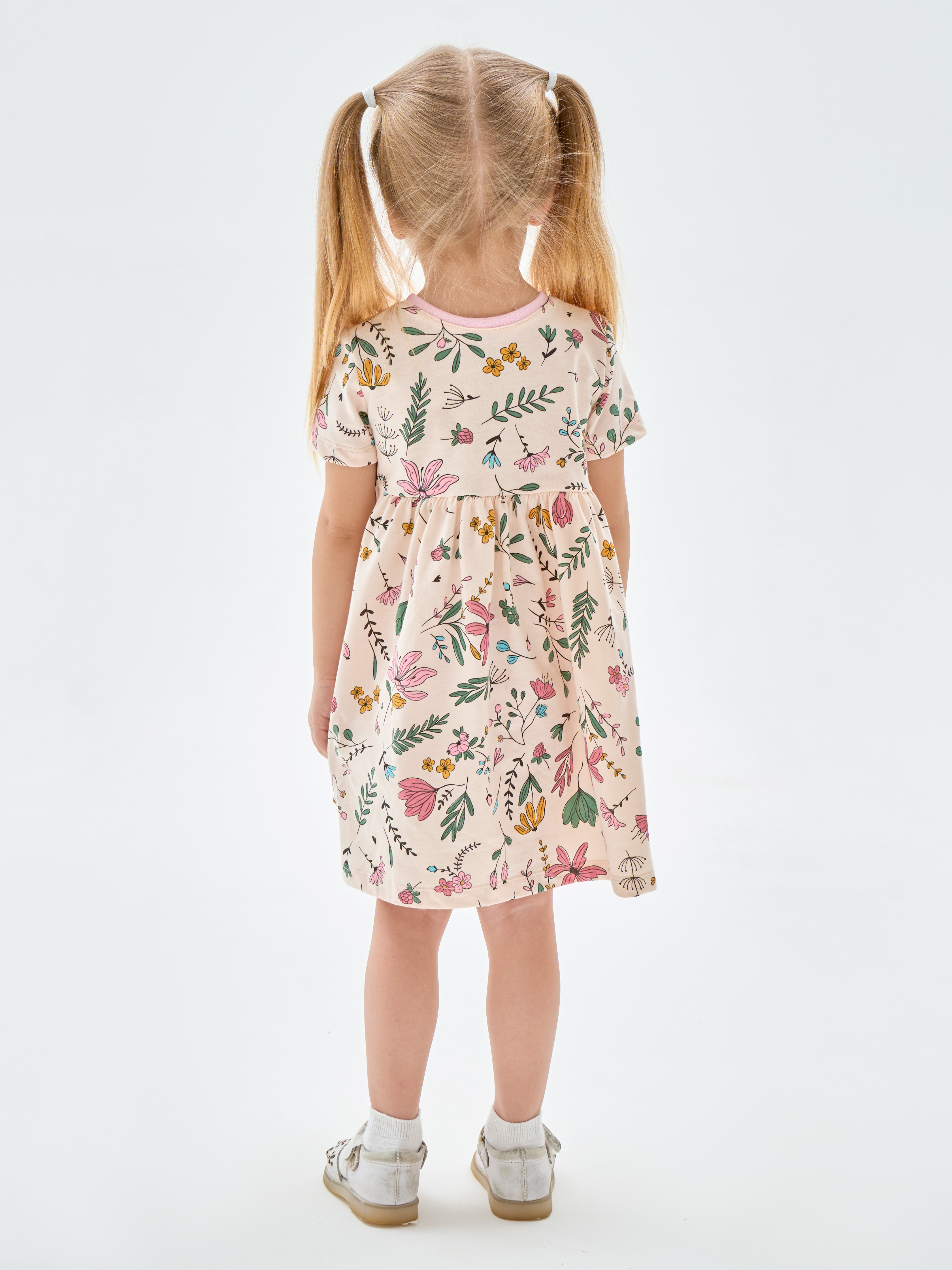 Платье LEVA платье для девочки с коротким рукавом_цветочный сад - фото 2