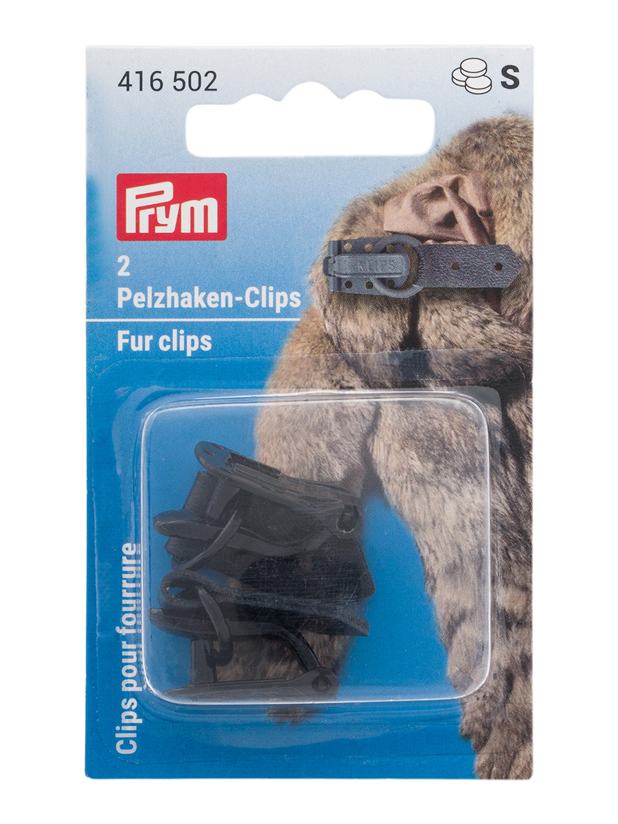 Клипса с крючком Prym застежка металлическая прочная для меховых изделий черный 416502 - фото 5