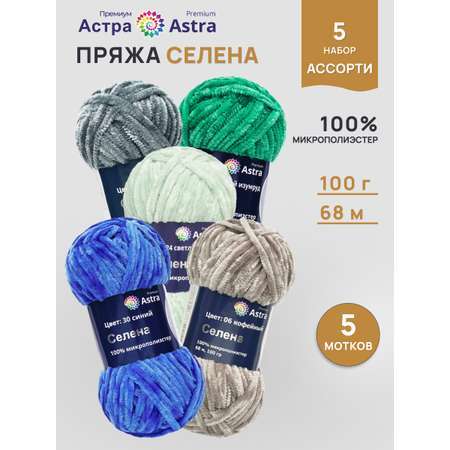 Пряжа для вязания Astra Premium 100г 68м 5шт