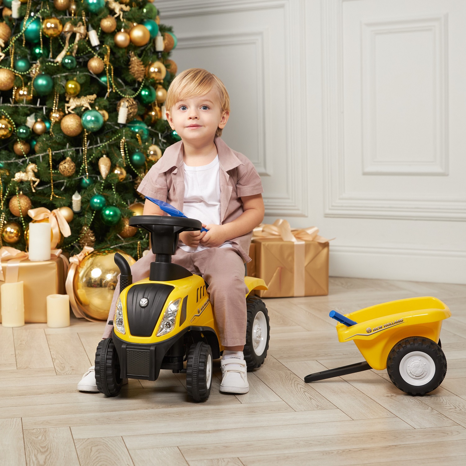 Каталка BabyCare Holland Tractor желтый - фото 15