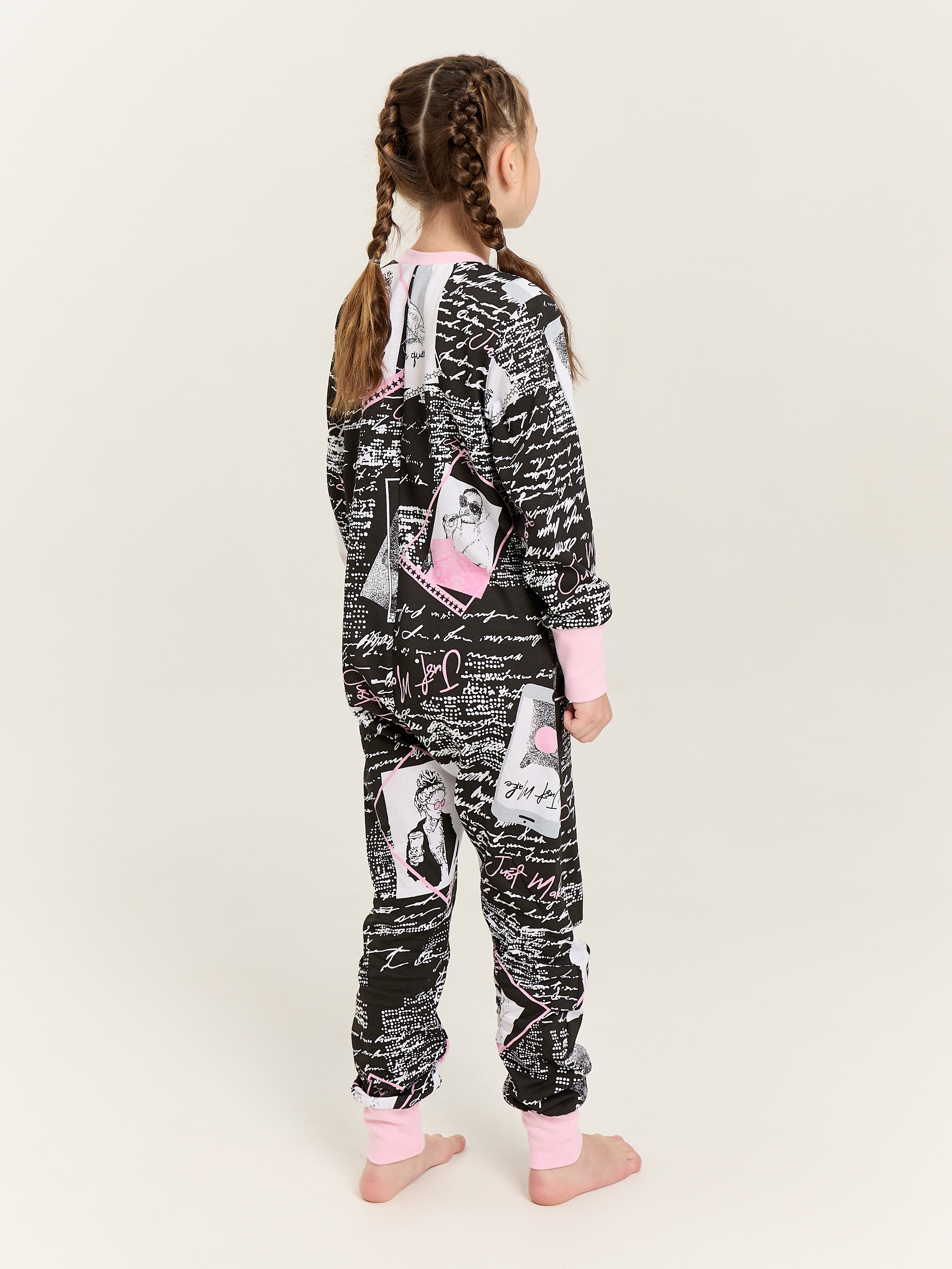 Пижама Весёлый человечек Д00113П/Надписи - фото 2