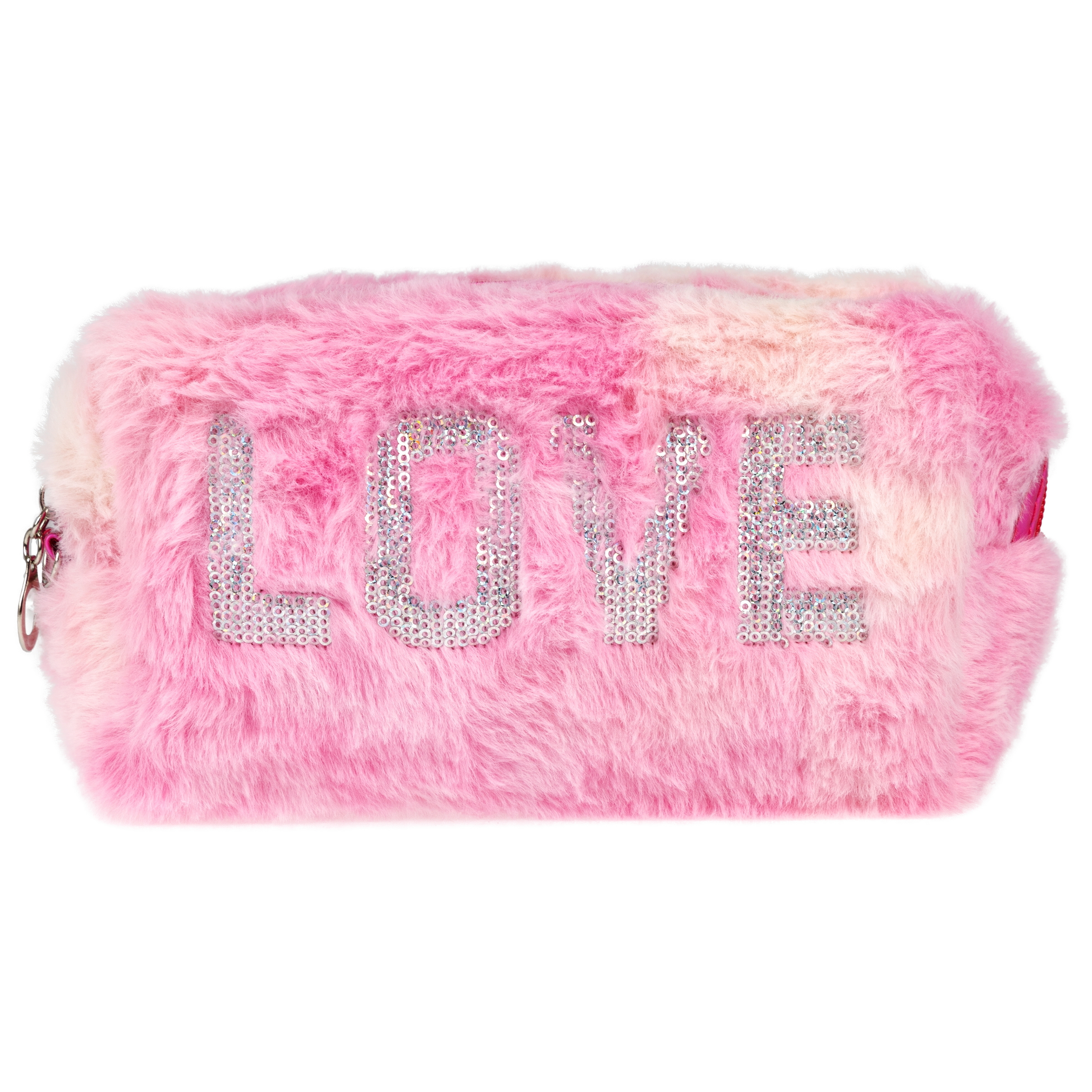 Косметичка LUKKY Love плюшевая 18х 10х 8 см - фото 3