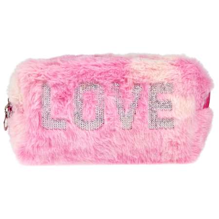 Косметичка LUKKY Love плюшевая 18х 10х 8 см