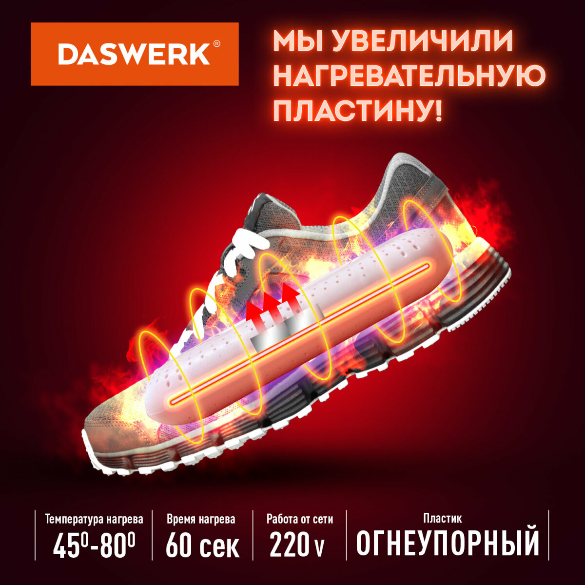Cушилка для обуви DASWERK электрическая от запаха - фото 3