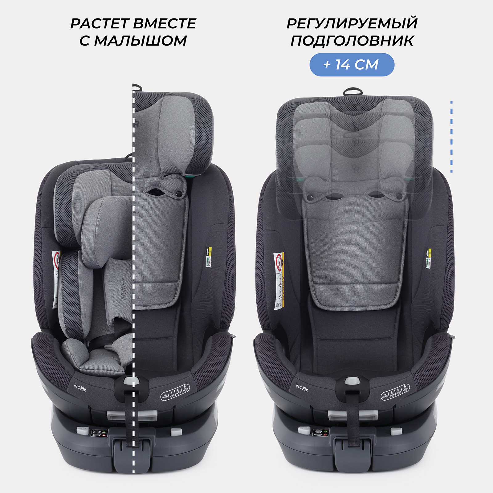 Автокресло Rant MultiFix Grey Isofix 0+/1/2/3 (0-36 кг) серый - фото 9