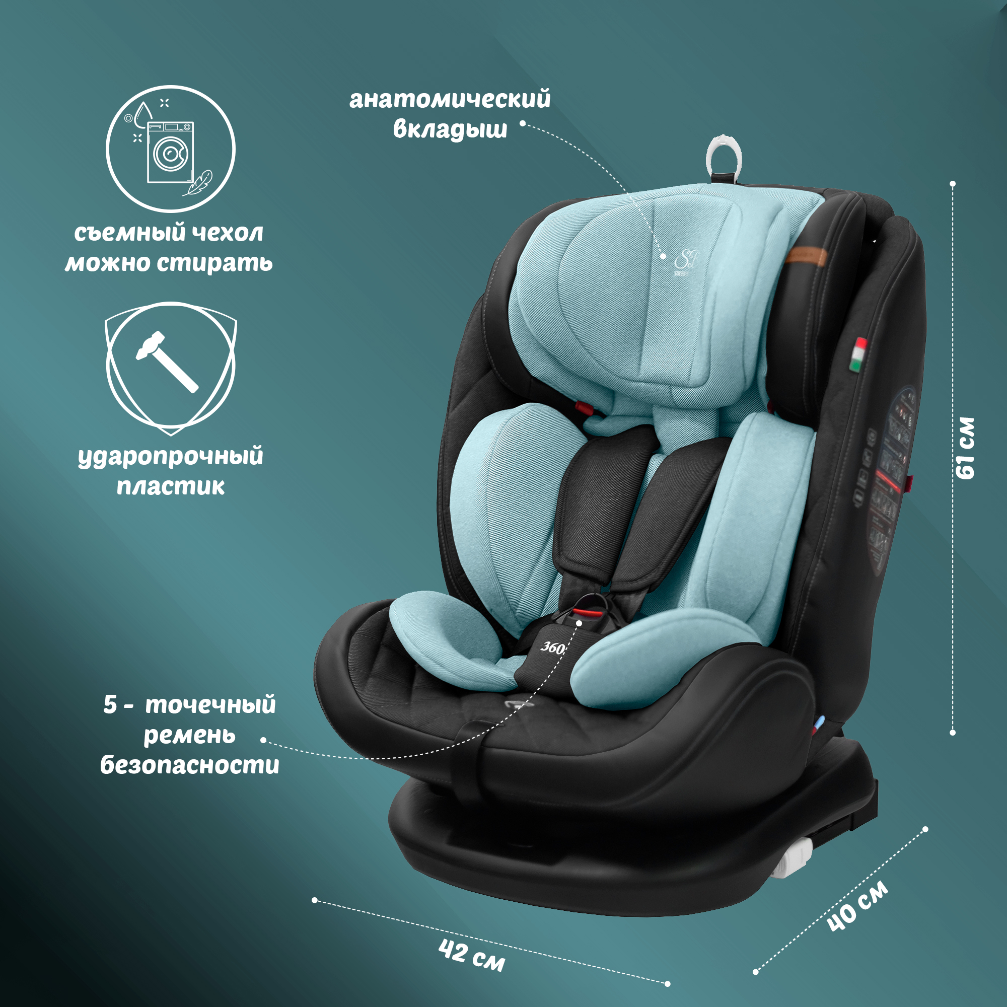 Автокресло Sweet Baby Ranger Isofix 0+/1/2/3 (0-36 кг) - фото 4