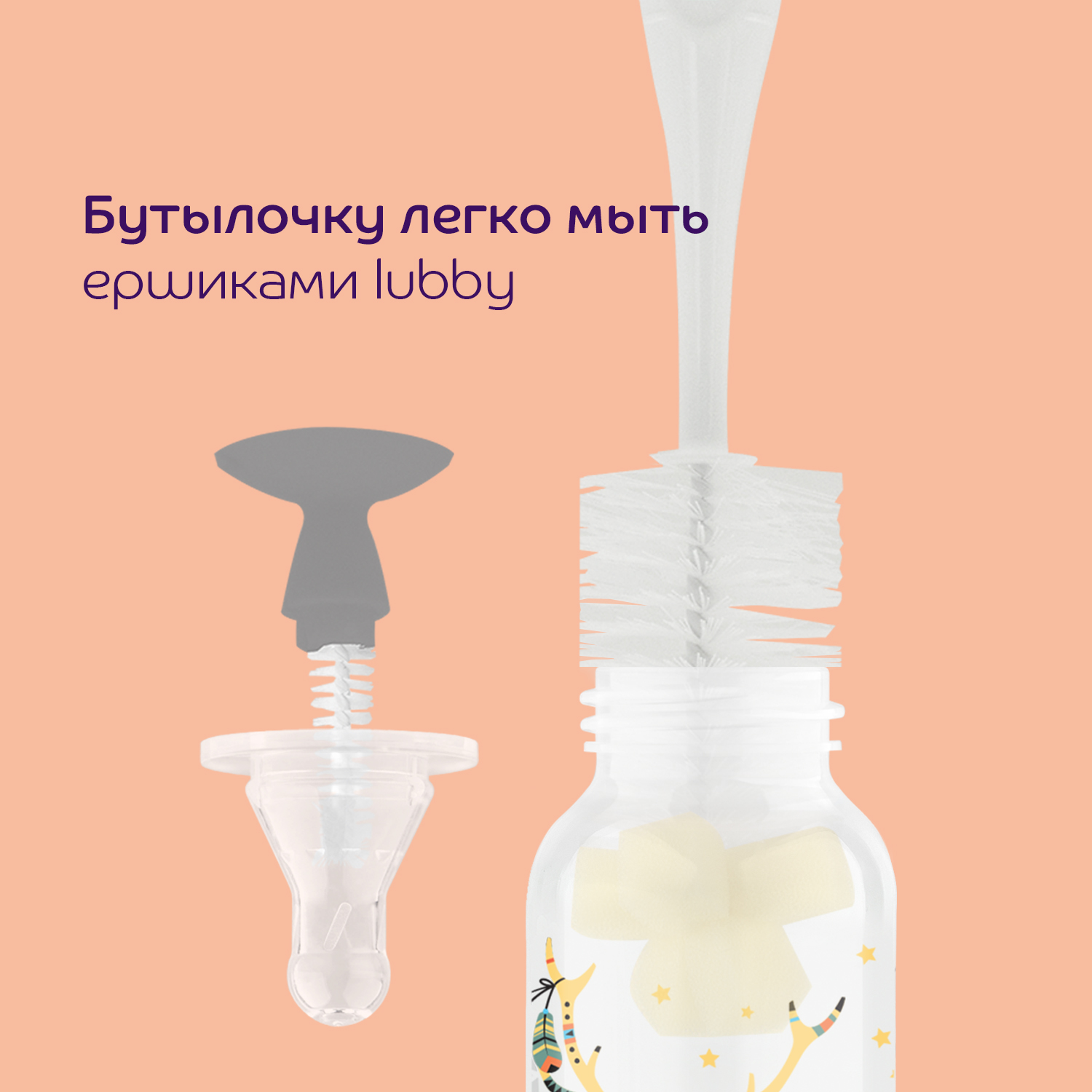 Бутылочка Lubby 250 мл 1 шт. - фото 9