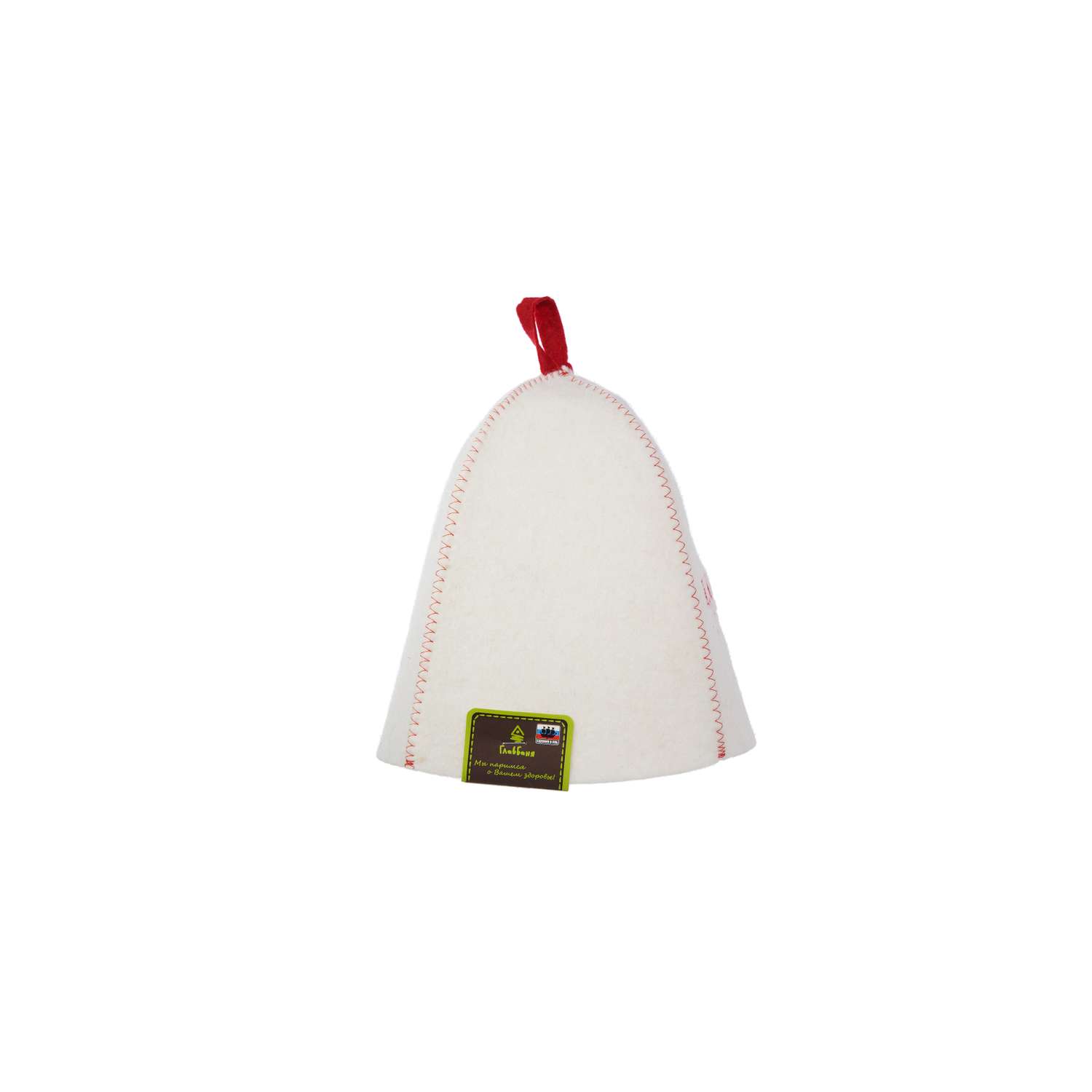 Шапка банная ГлавБаня Царица войлок белый синтетический - фото 3