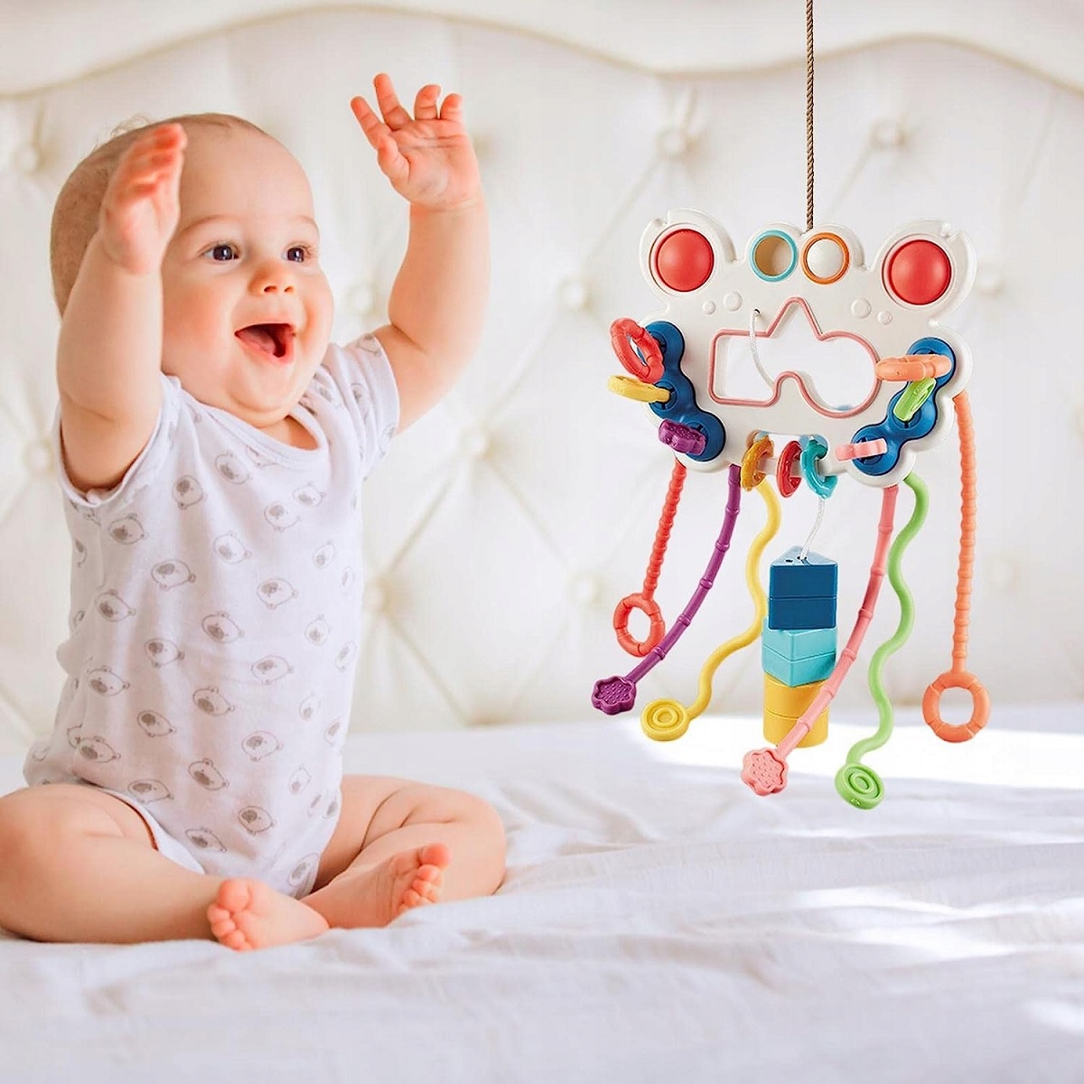 Игрушка ТОТОША бизиборд сортер тянучка Крабик - фото 7