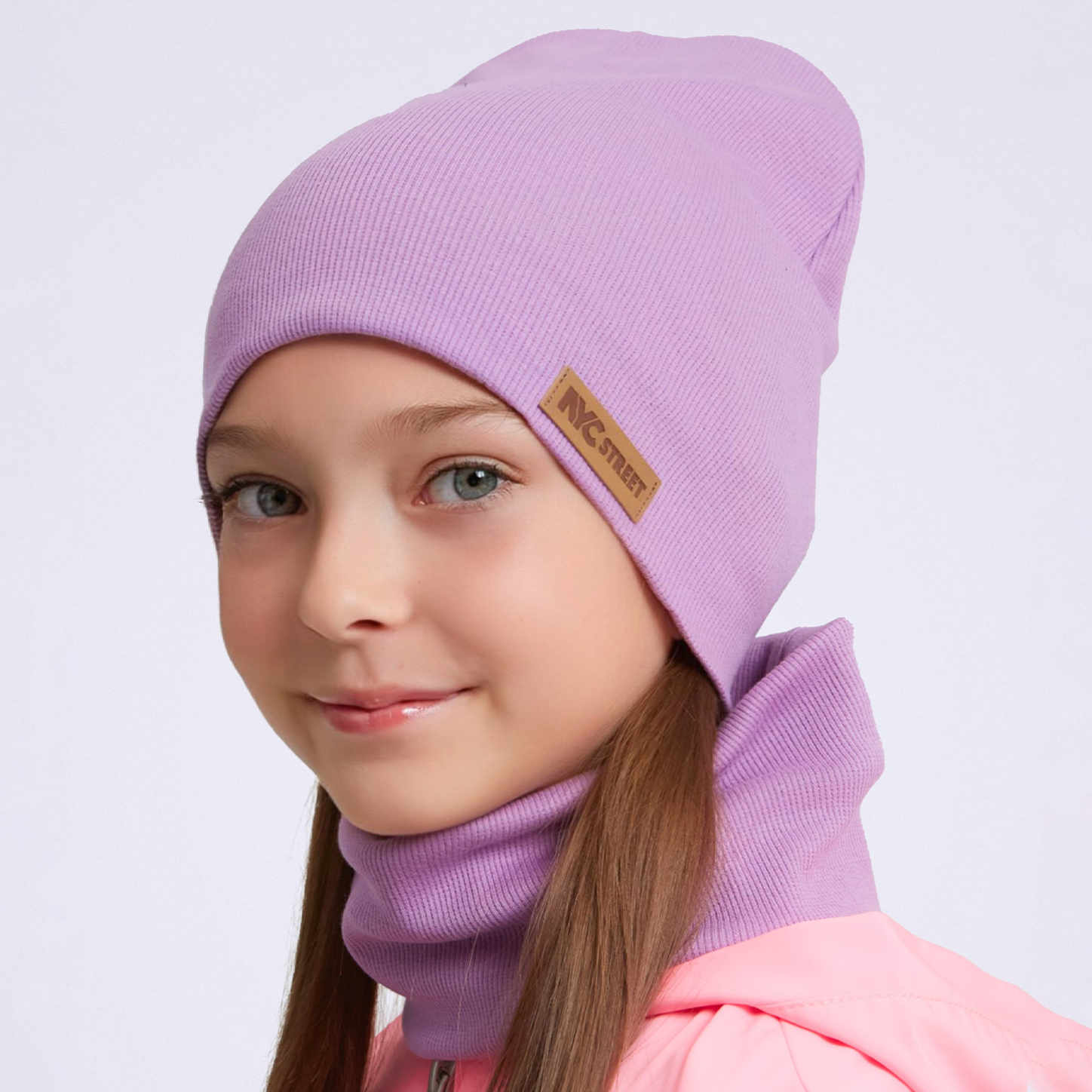 Шапка и снуд KUBRIO KU-H-69-KashG-Lilac - фото 4