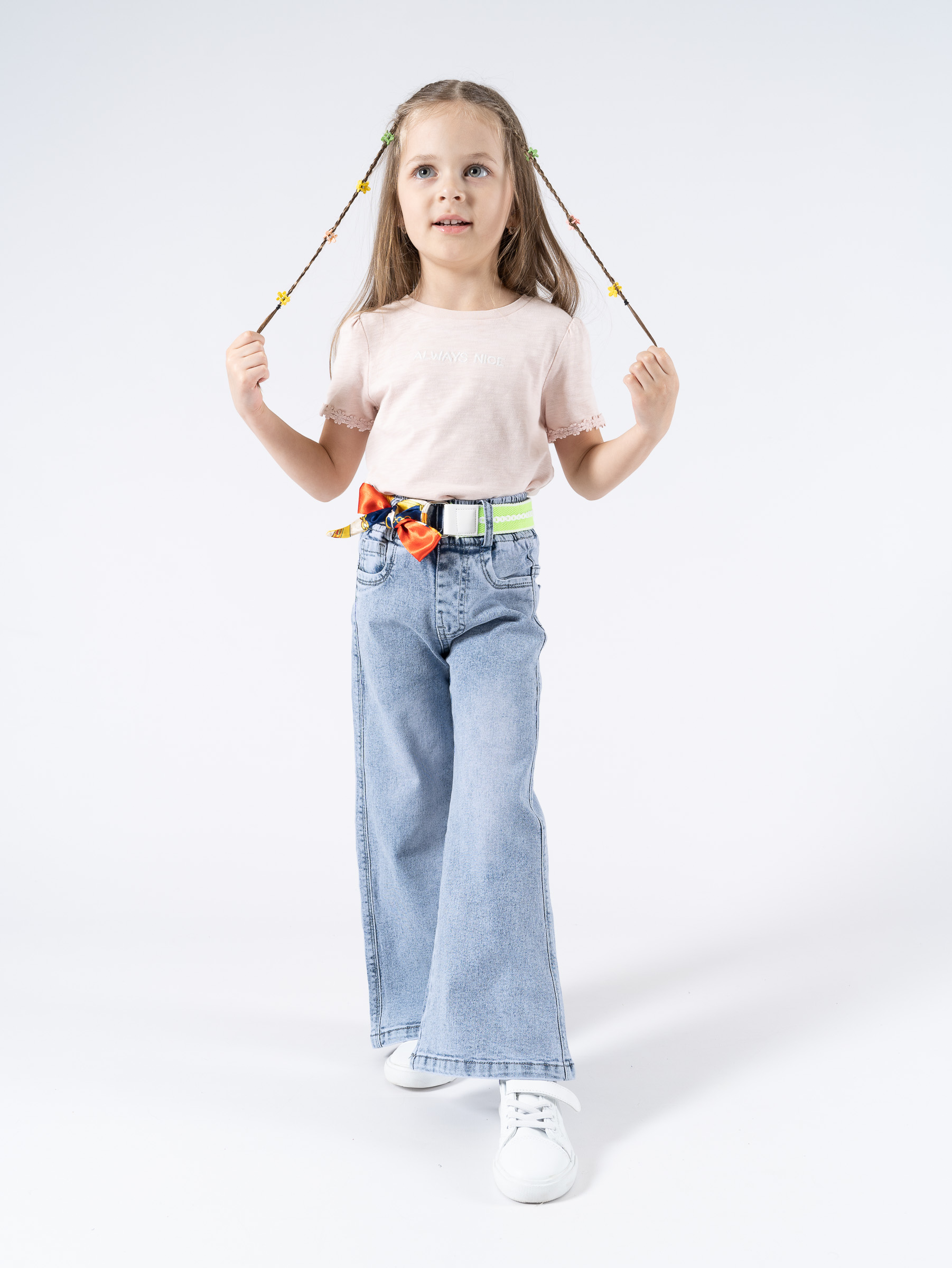 Джинсы TiGaDa джинсы/палаццо/девочки/голубой - фото 16