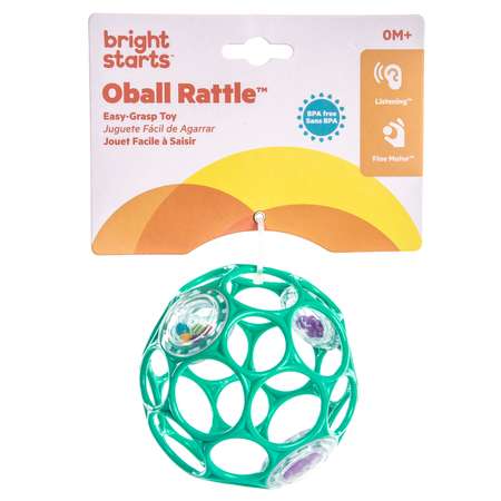 Мяч Bright Starts Oball с погремушкой Бирюзовый 11486BS