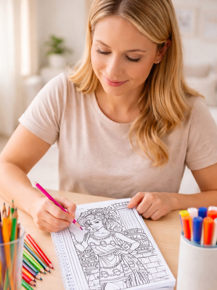 Раскраска для детей Fashion Vector Design Принцессы 30 листов А5 - фото 13