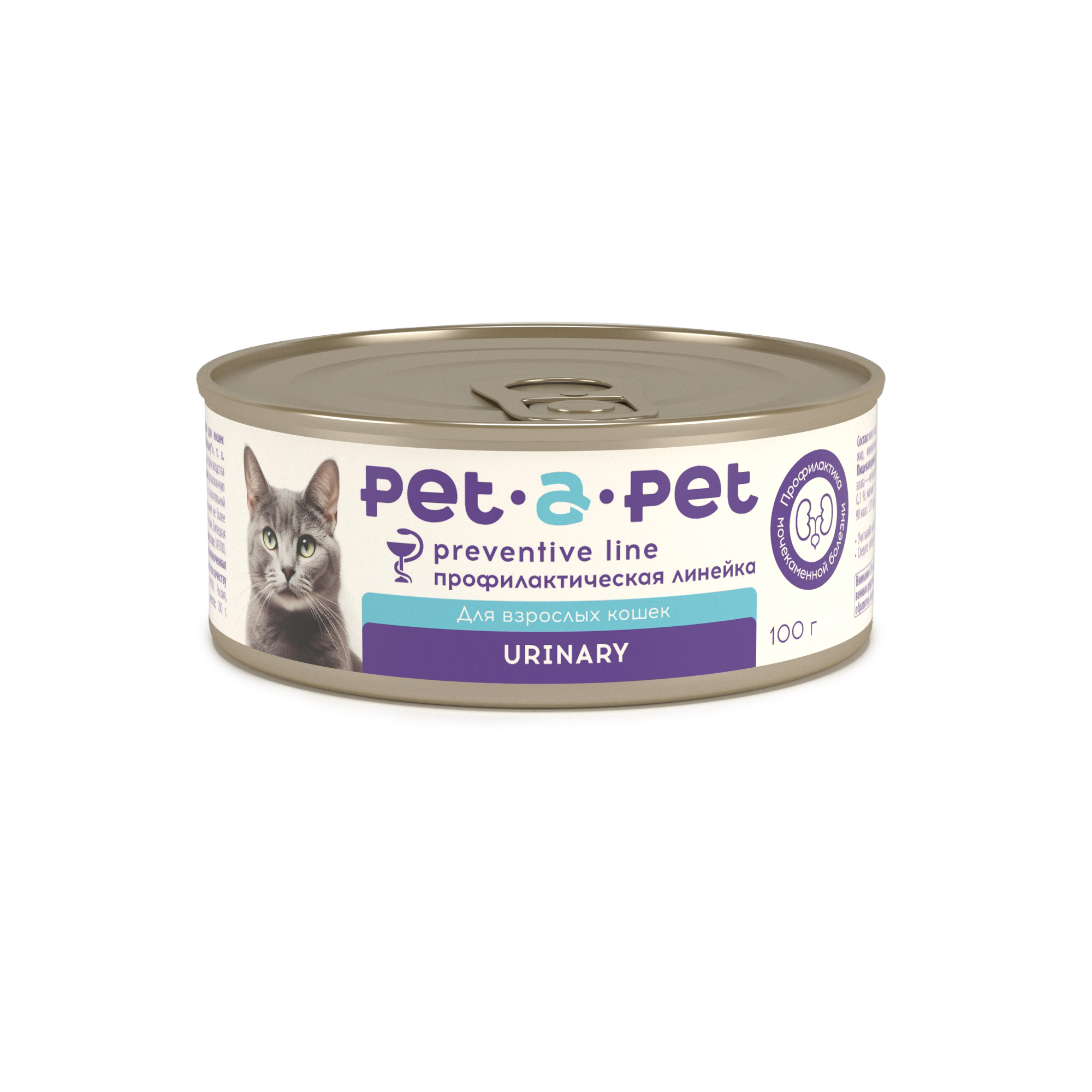 Корм для кошек Pet-a-Pet 100г диетический профилактика МКБ Urinary - фото 1
