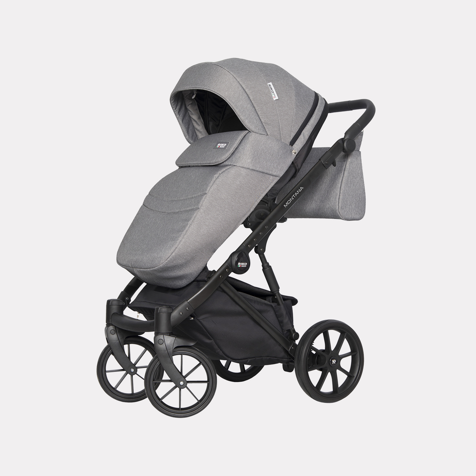 Коляска 2в1 Riko Basic Montana серый - фото 5