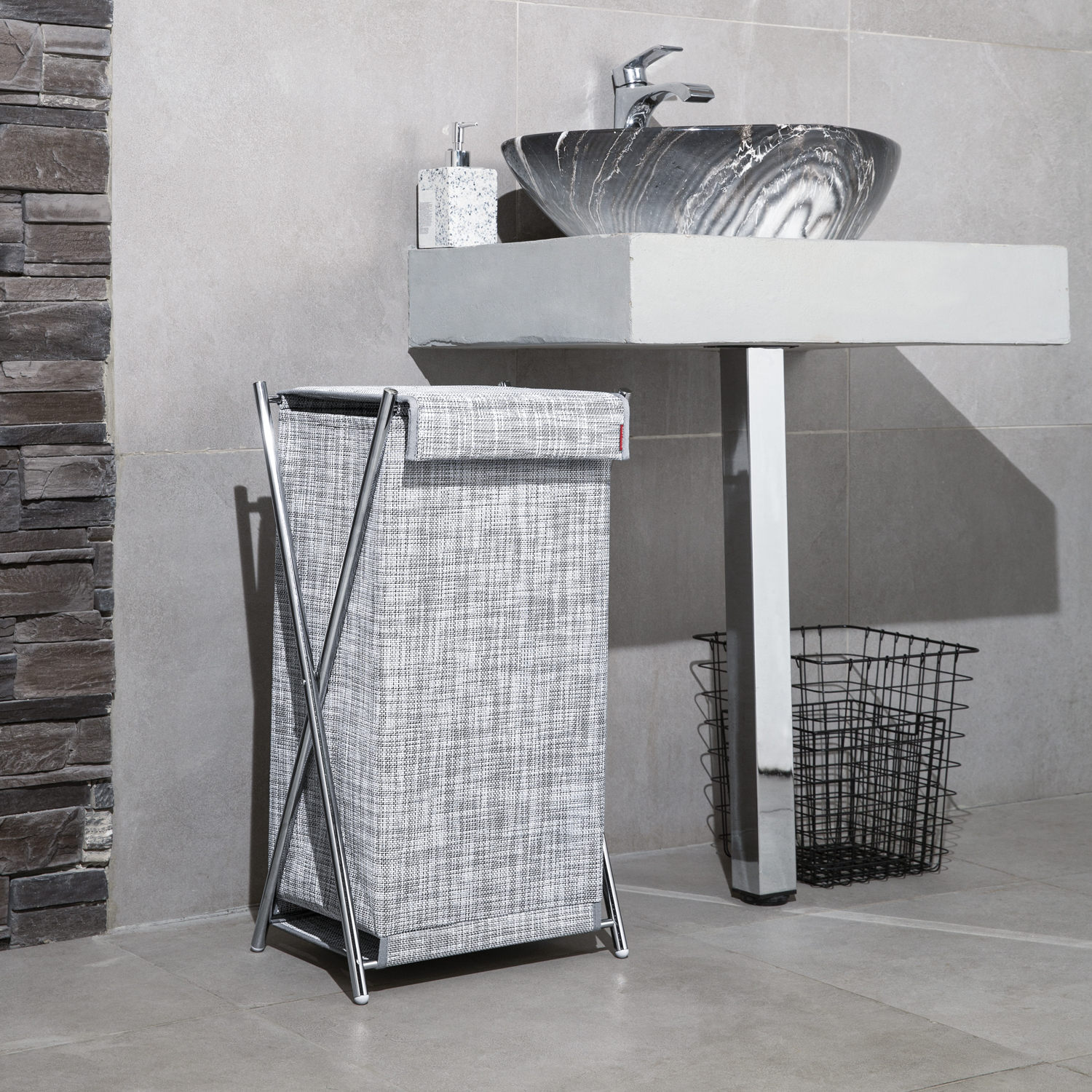 Корзина для белья CASY HOME 30х25х60см BR-033 - фото 4