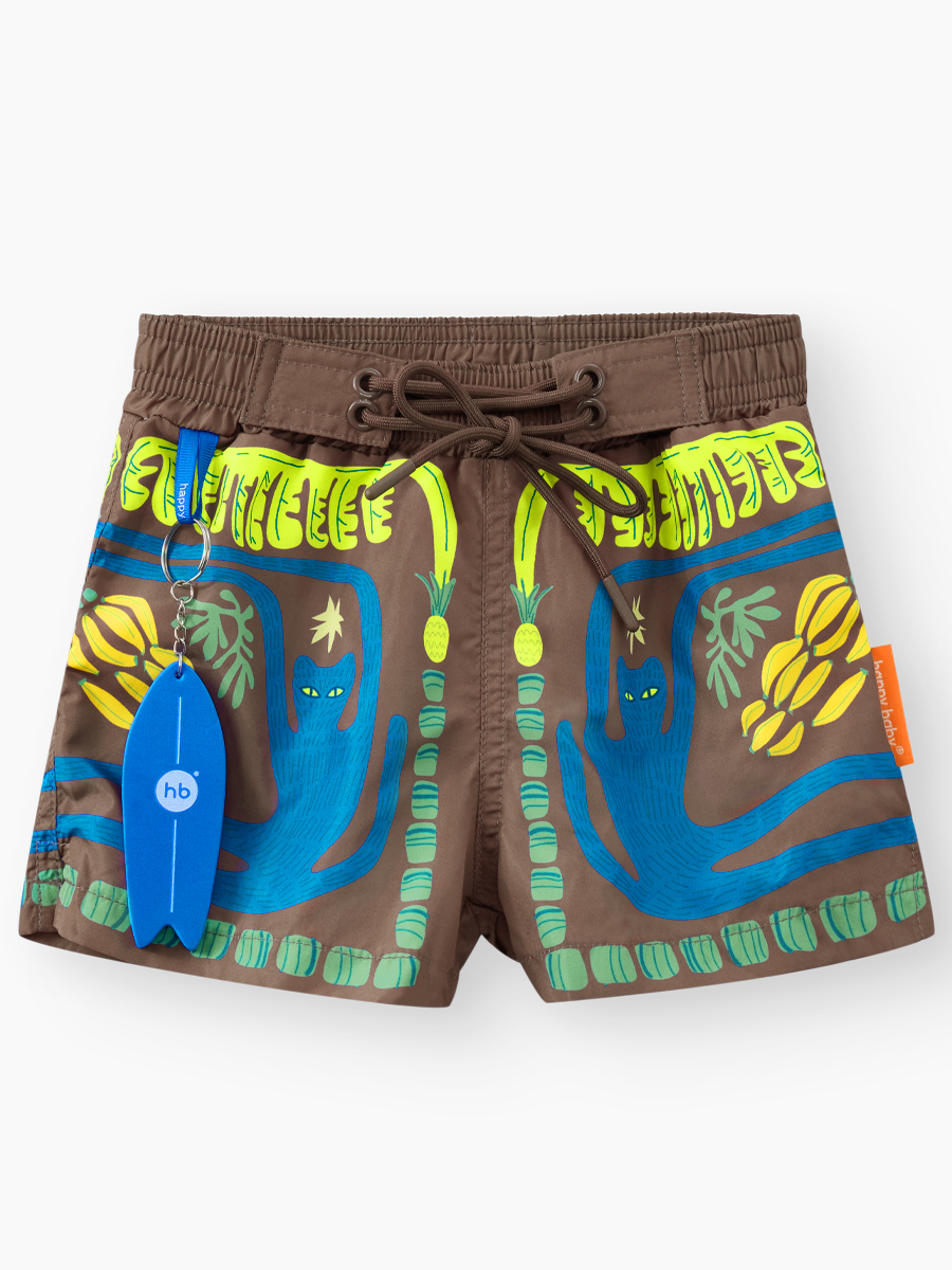 Шорты плавательные Happy Baby 50647-1_brown (tropics) - фото 1