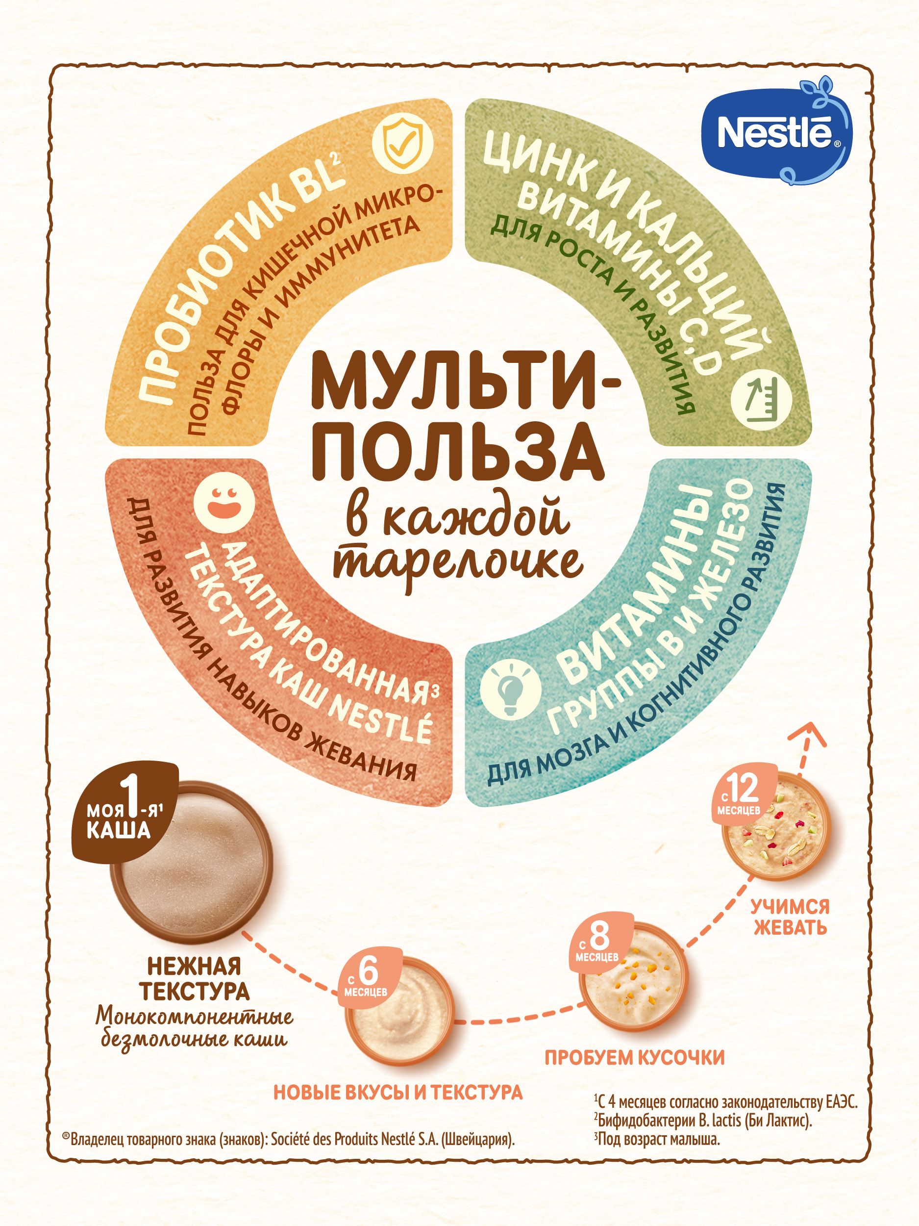 Каша Nestle безмолочная гречка сухая 200г с 4 месяцев - фото 3