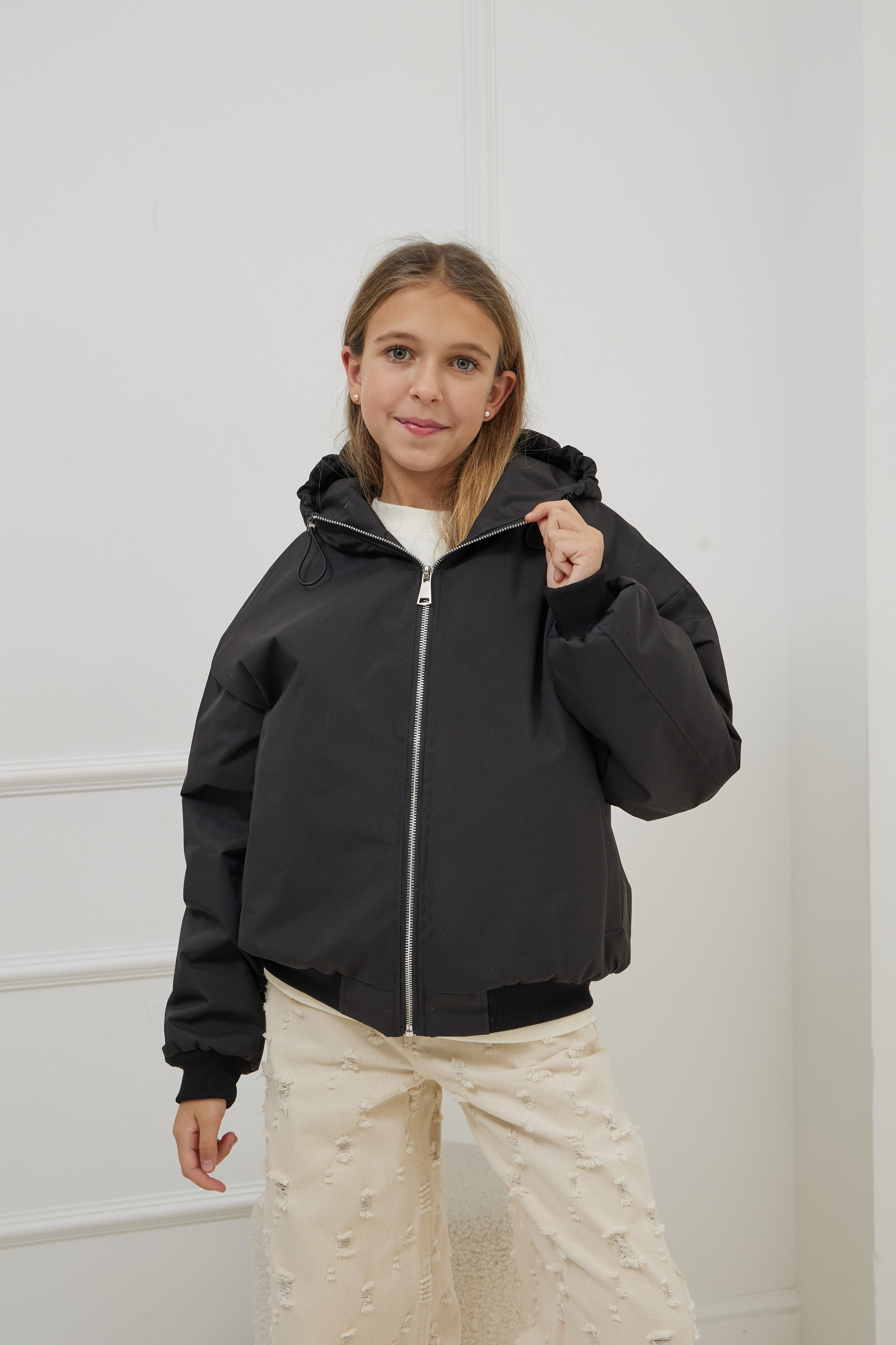 Куртка MIRANAM БомберДетскДевочкиF55Черн - фото 4