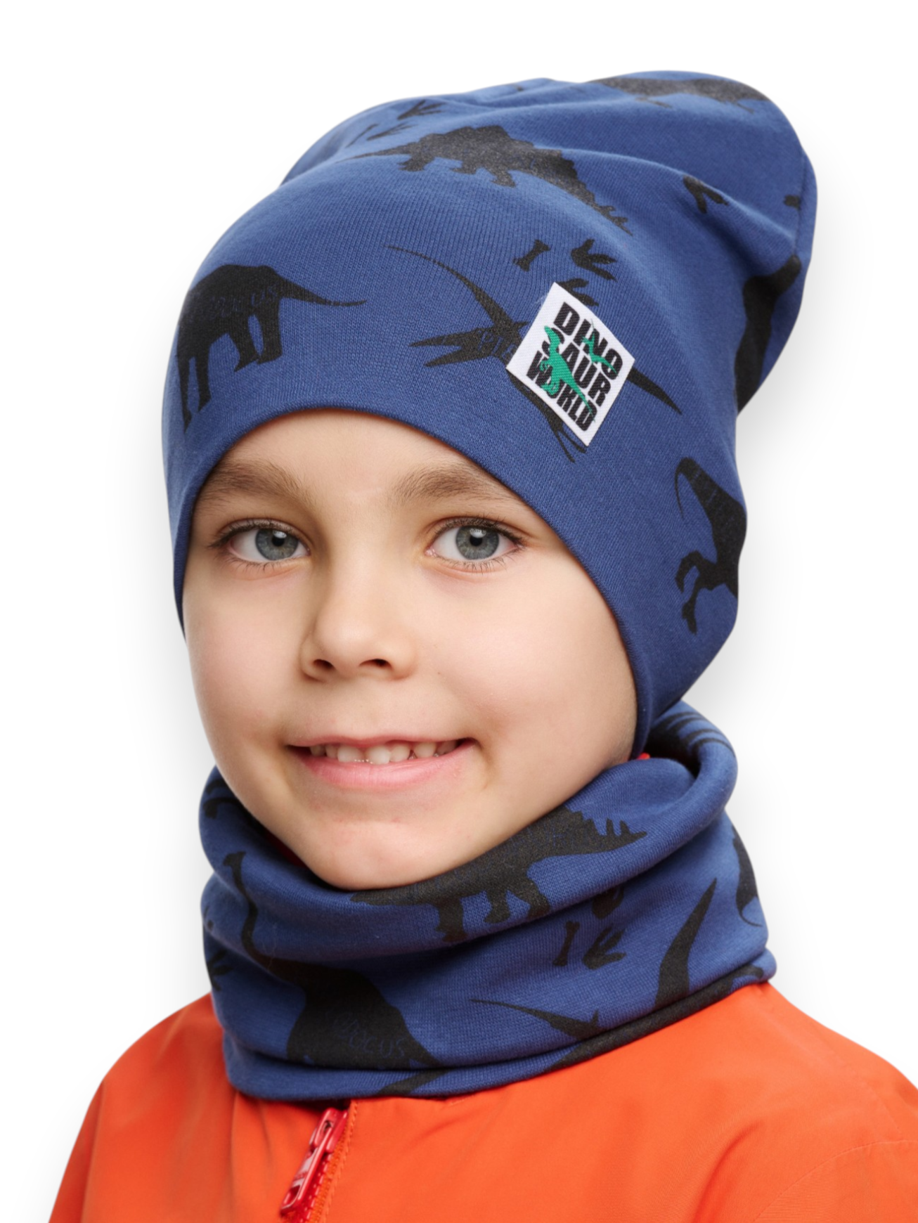 Шапка и снуд NYCkids NYC-H-20-Dinos-Dblue - фото 1