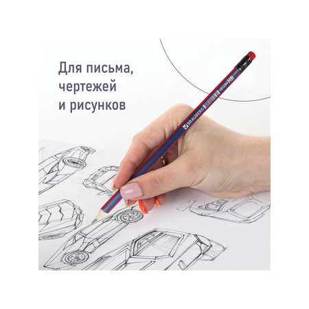 Карандаши чернографитные Brauberg 12 шт.