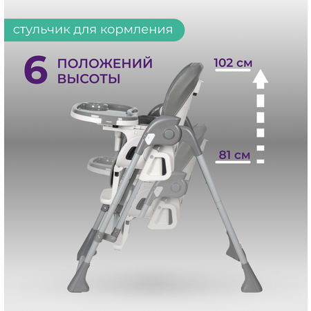 Стульчик для кормления Farfello Multa серый