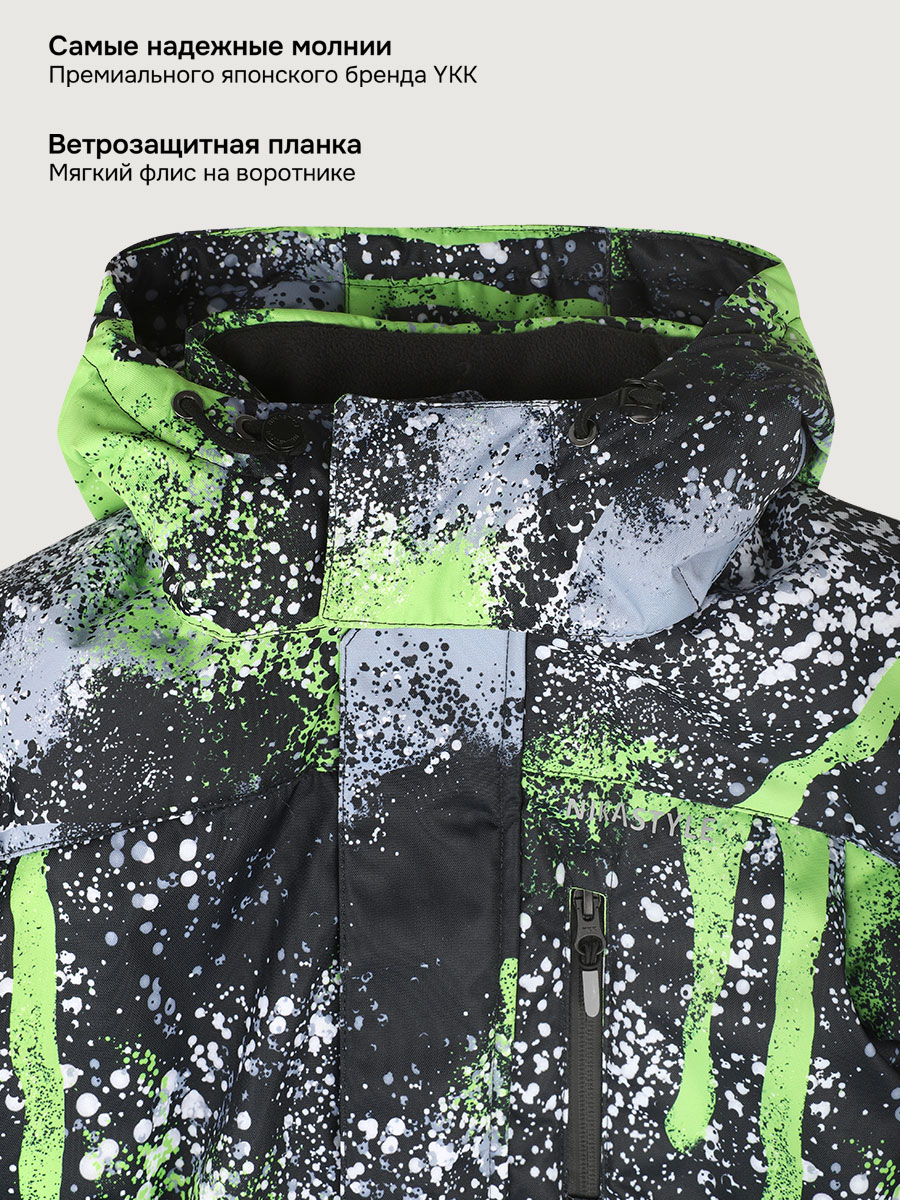 Костюм NIKASTYLE 7з1725 салат/черный - фото 9