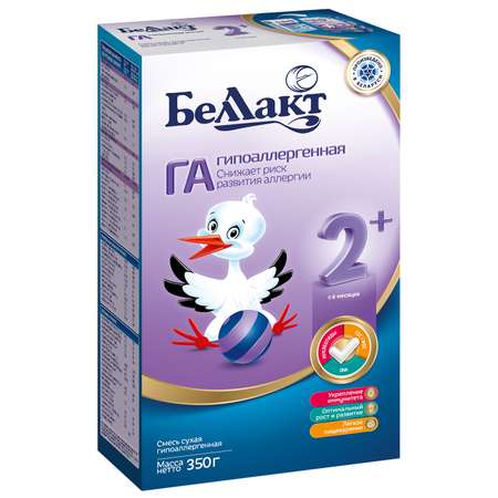 Смесь Беллакт 2+ гипоаллергенная сухая 350г с 6месяцев