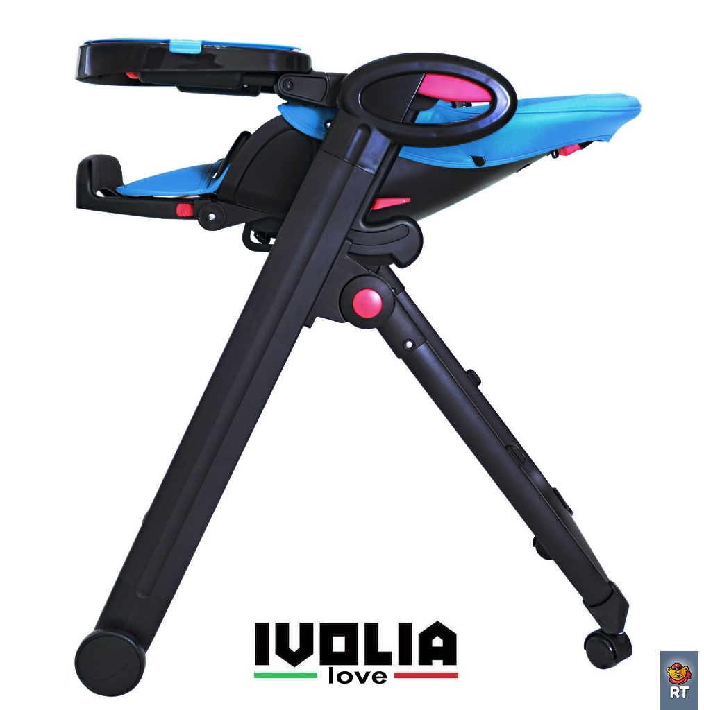 Стульчик для кормления Ivolia LOVE 02 4 колеса blue трансформер - фото 4