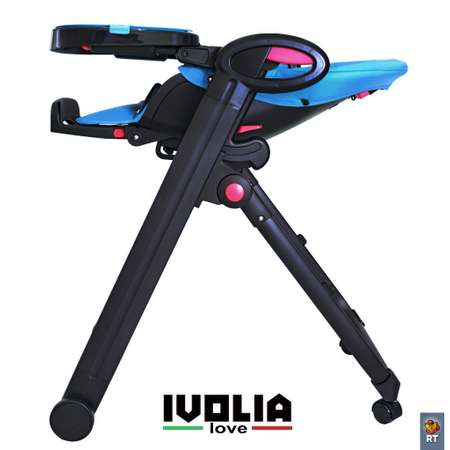 Стульчик для кормления Ivolia LOVE 02 4 колеса blue трансформер