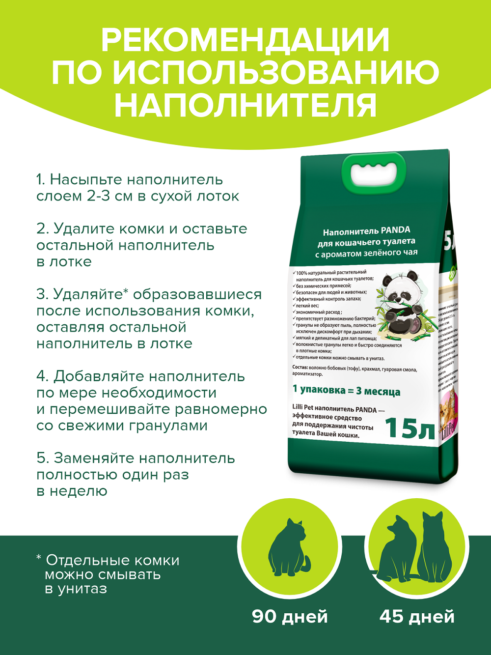 Наполнитель Lilli Pet 15 л впитывающий, растительный - фото 2