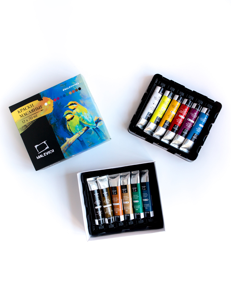 Краски масляные Малевичъ 12 цв. - фото 4