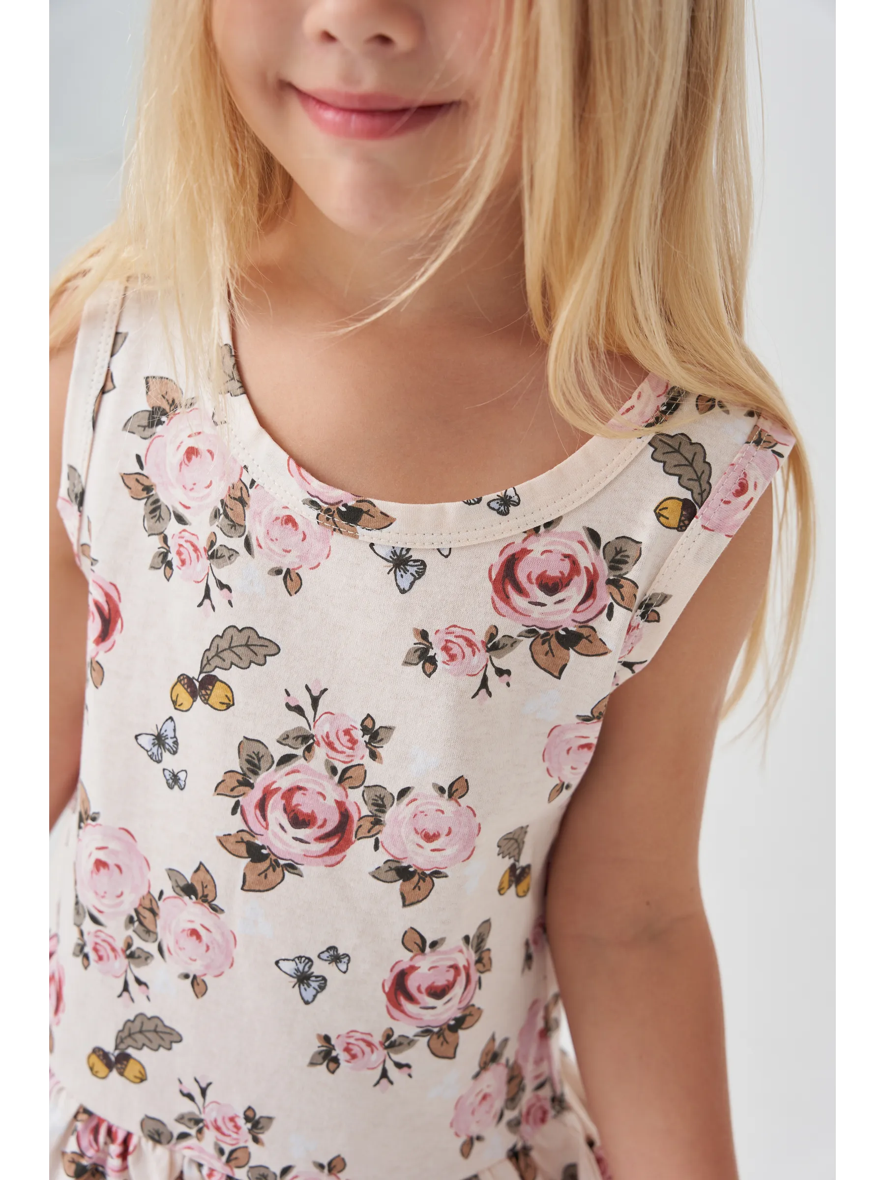 Сарафан Касаточка СР-01кул молочный с розами - фото 2