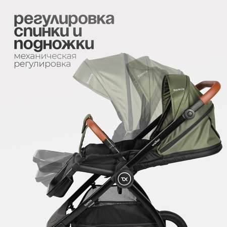 Коляска 2в1 Tomix Walker lux зеленый