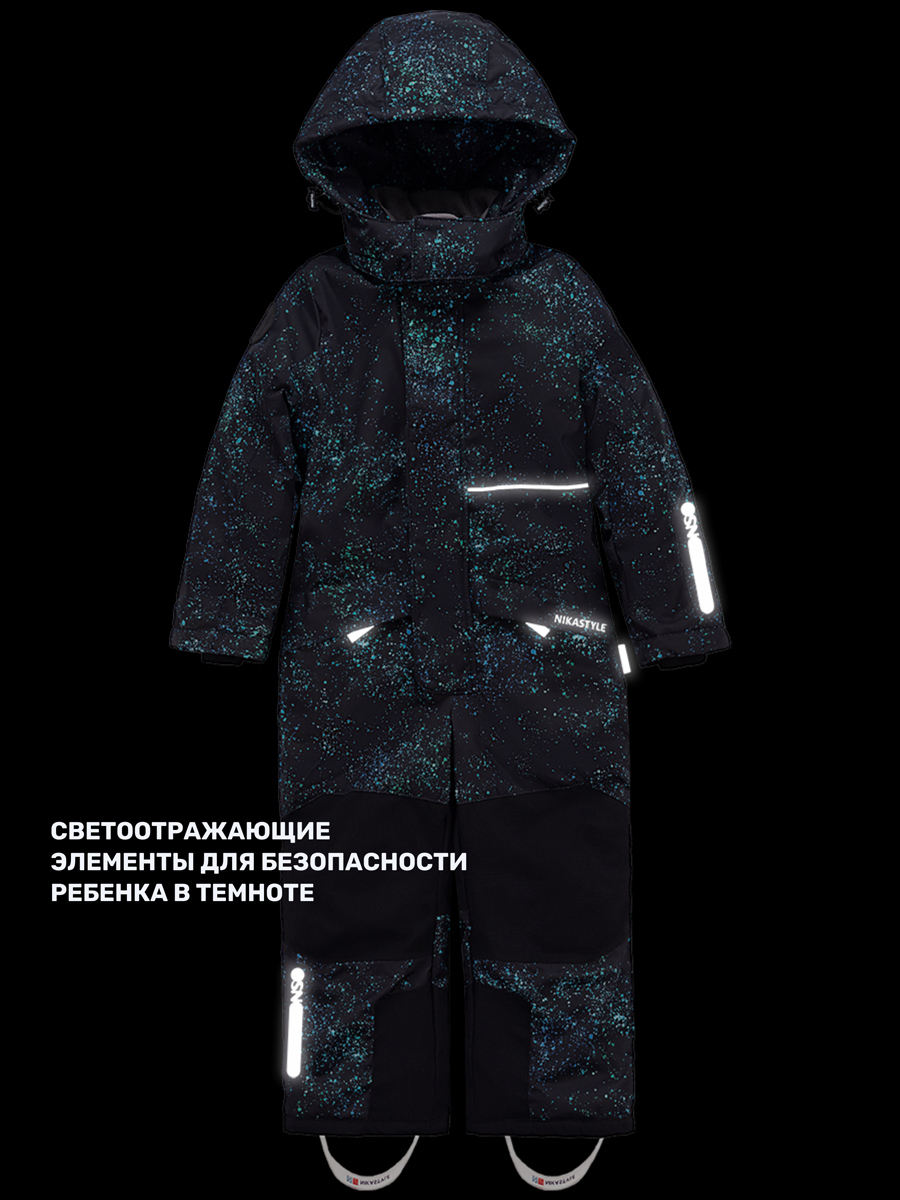 Комбинезон NIKASTYLE 8з5324 черный/бирюза - фото 12
