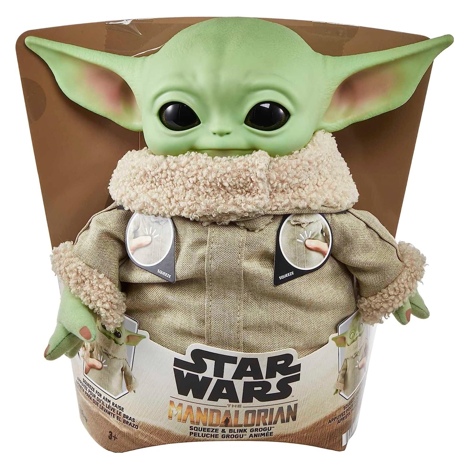 Игрушка мягкая Star Wars Малыш Йода Грогу 29 см - фото 4